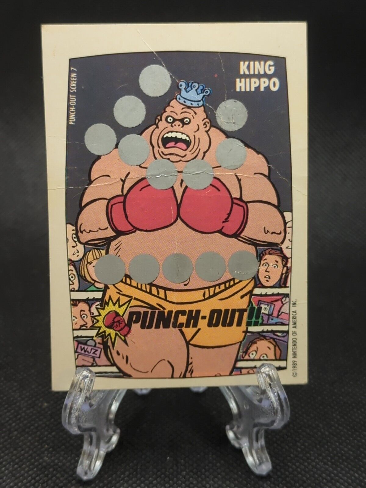 1989 Topps Nintendo Punch-Out King Hippo Screen 7 Scratch-Off #7