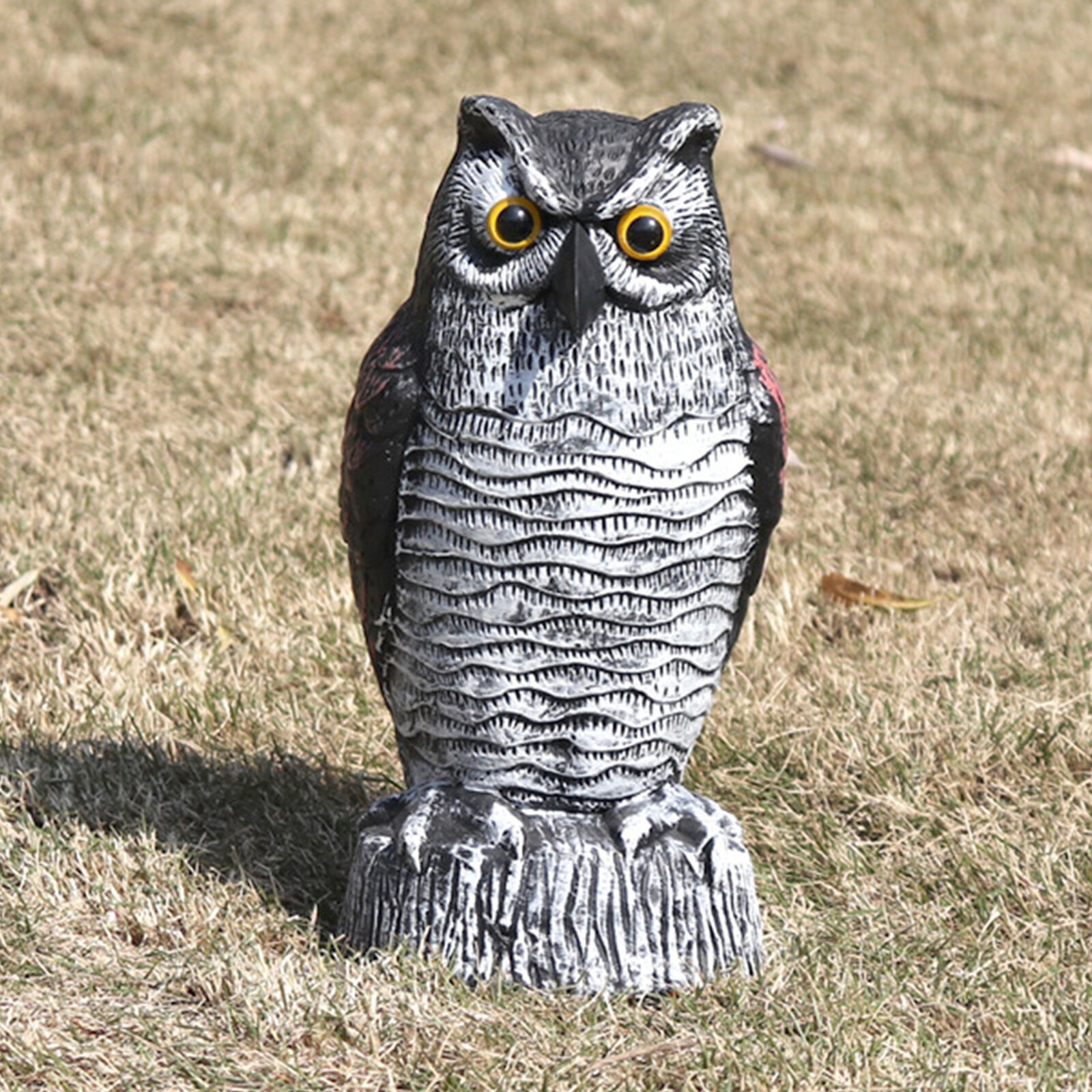Owl Decoy Statue Protect Garden Yard Scare Birds Away Pigeon Repellent Scarecrow
