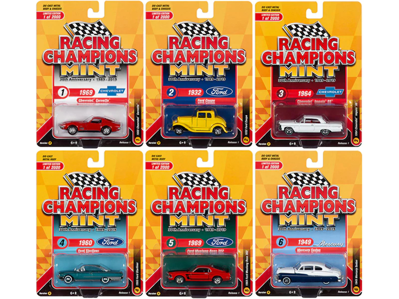 2019 Mint Set A of 6 Cars Release 1 \