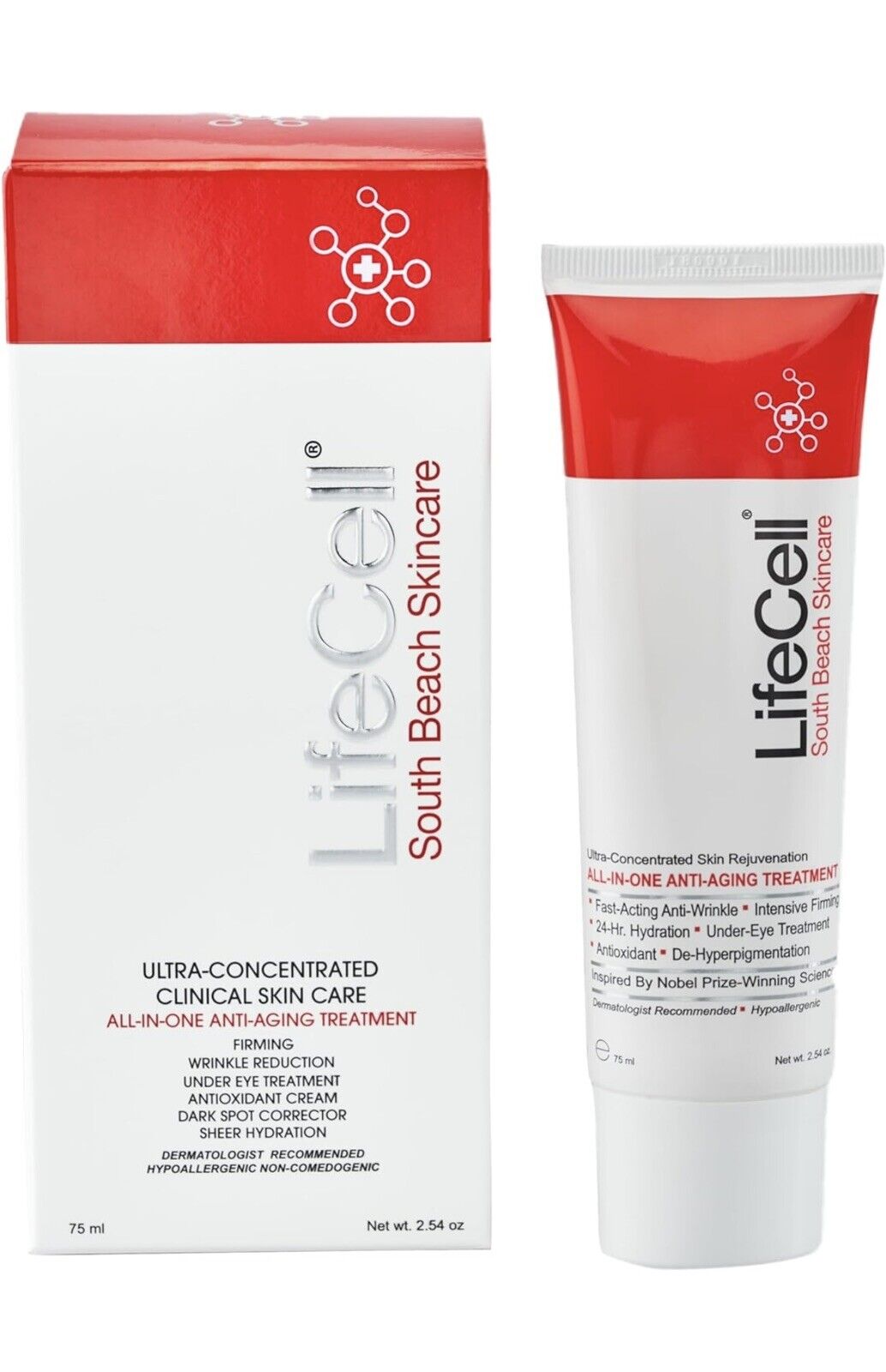 LifeCell South Beach Skincare All In One Anti-Aging Treatment - 2.54 oz