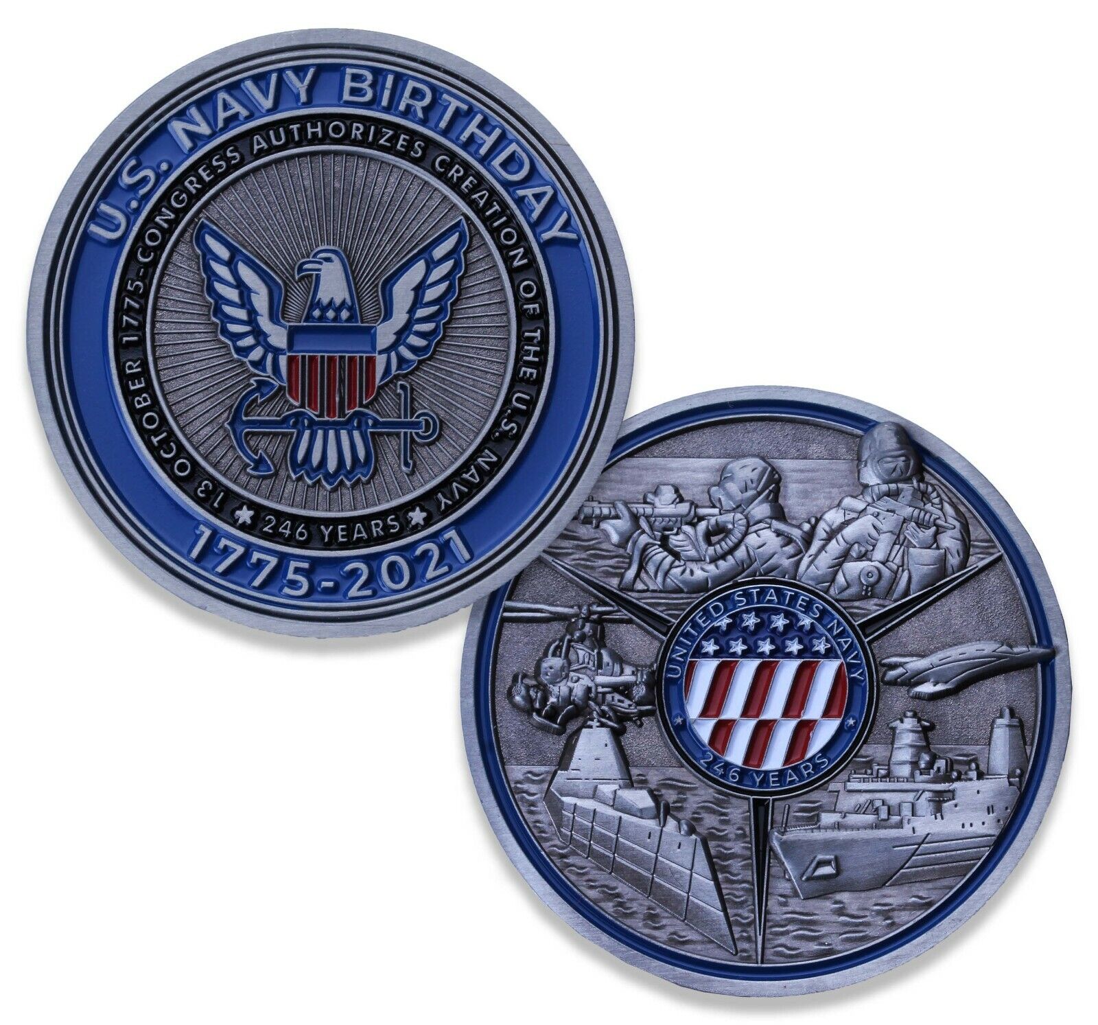 United States Navy 2021 Birthday Challenge Coin