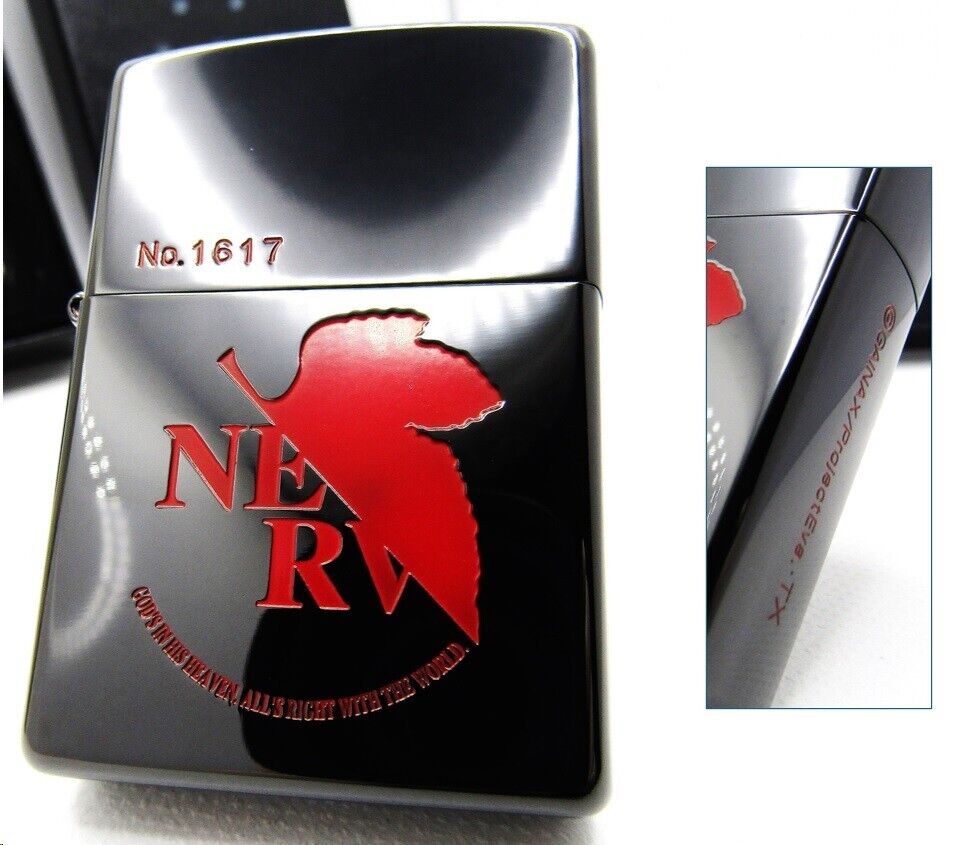 Evangelion NERV Black Red Limited No.1617 Zippo 2007 MIB Rare