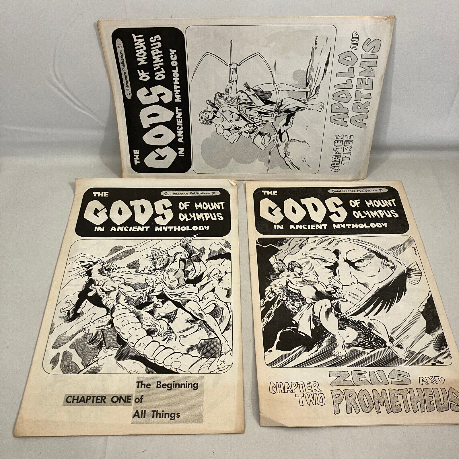 The Gods of Mount Olympus Complete Chapters 1 2 & 3 Quintessence 1974 Large PB