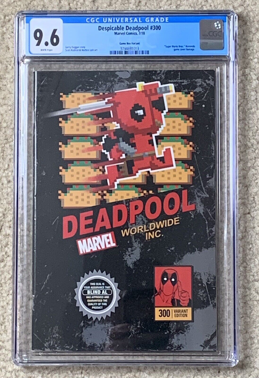Despicable Deadpool #300 7/18 CGC 9.6 Super Mario Bros Game Box Variant Marvel
