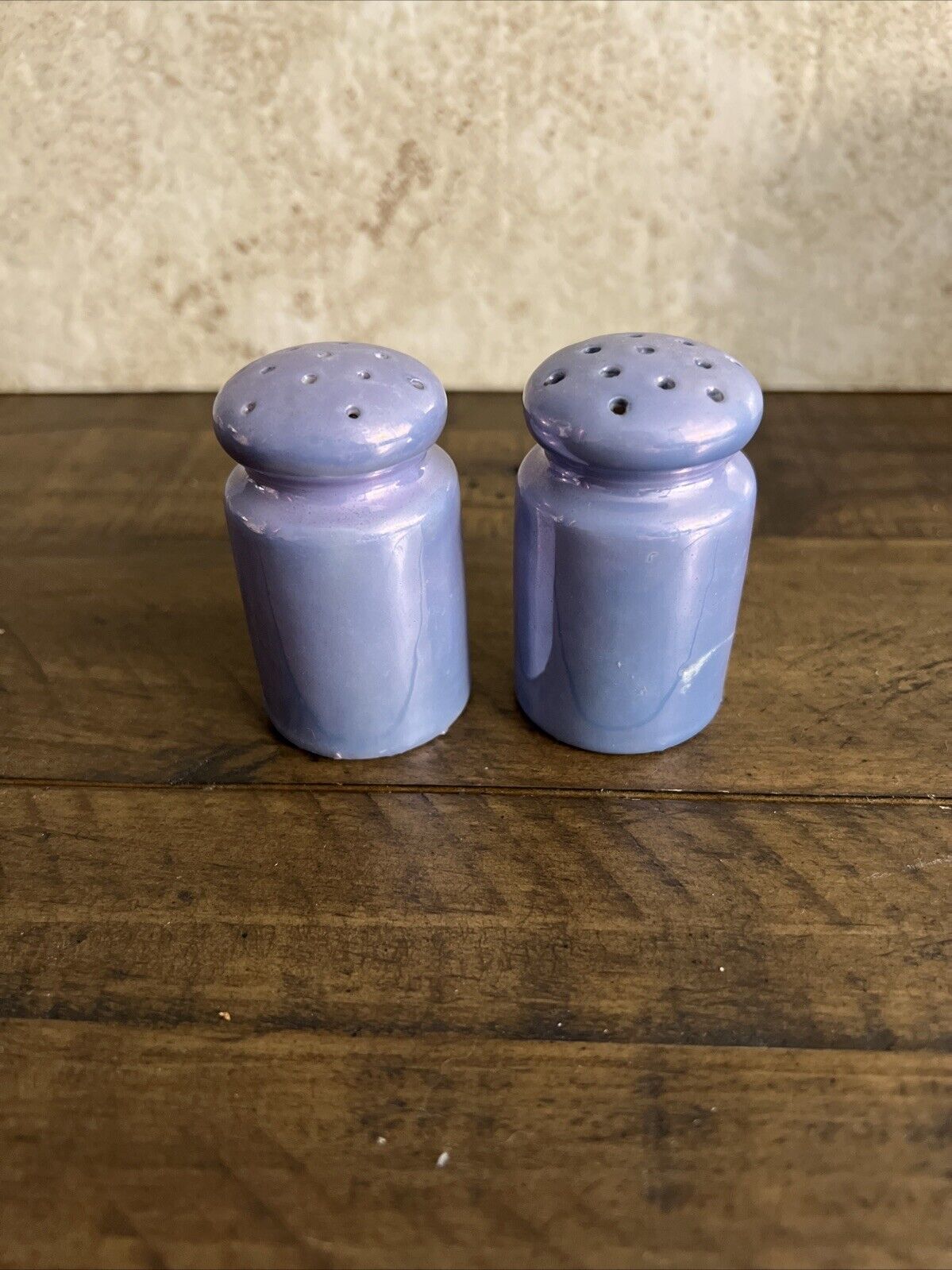 Vintage Blue Lusterware Salt And Pepper Shakers Made In Japan MIJ