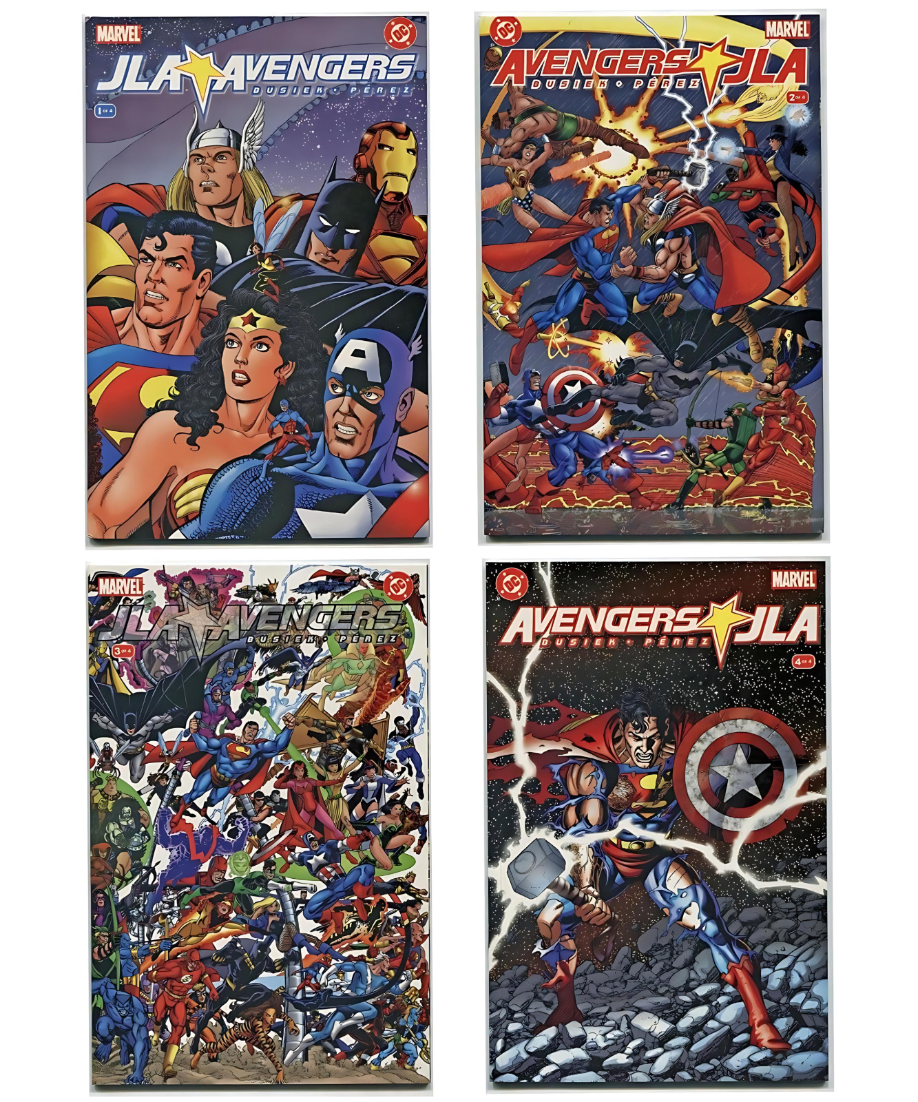 JLA AVENGERS #1-4 Comics Complete Set, DC/Marvel, George Perez