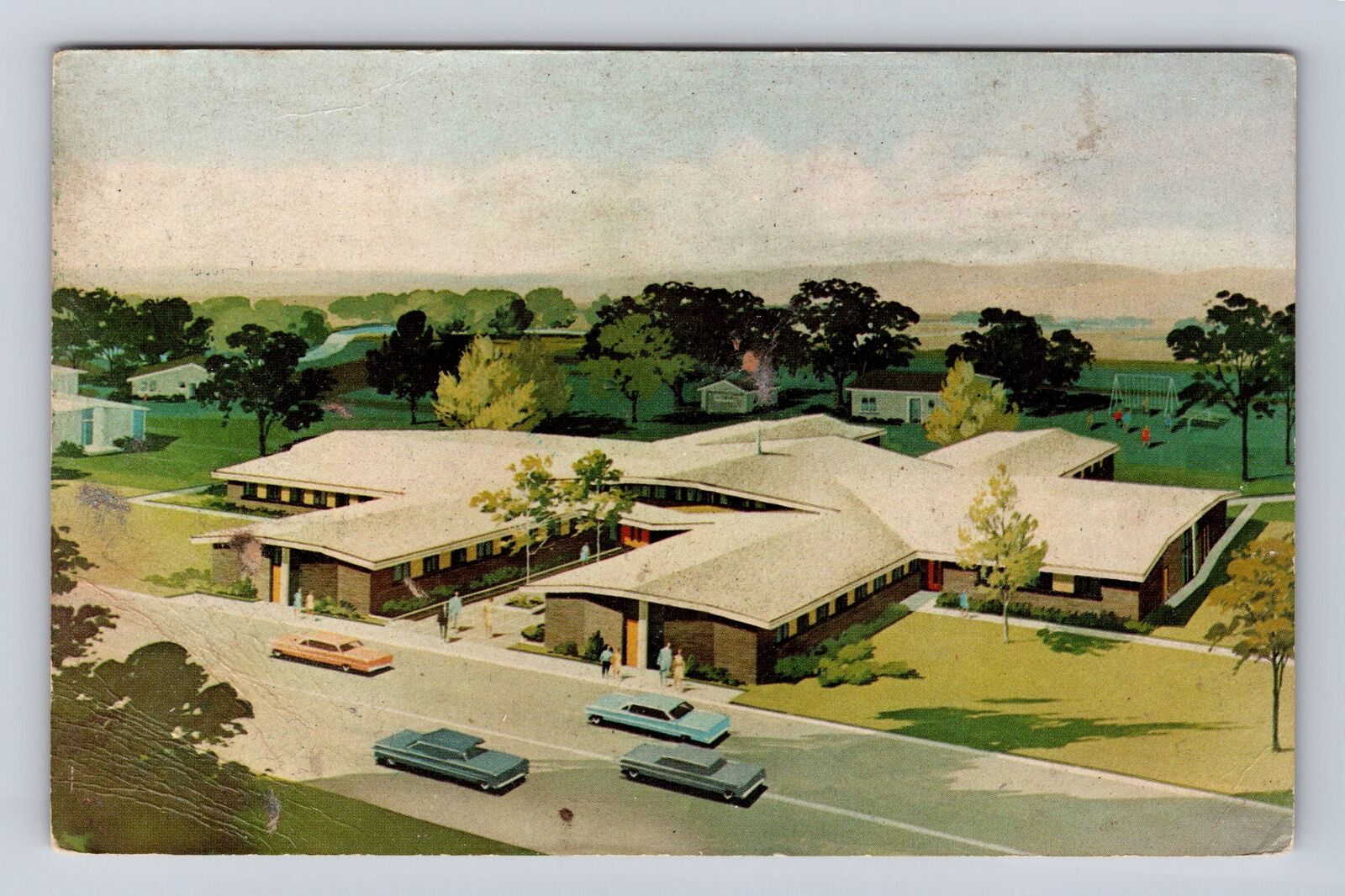 Ashland MT-Montana, St Labre School System, St Xavier, Vintage Souvenir Postcard