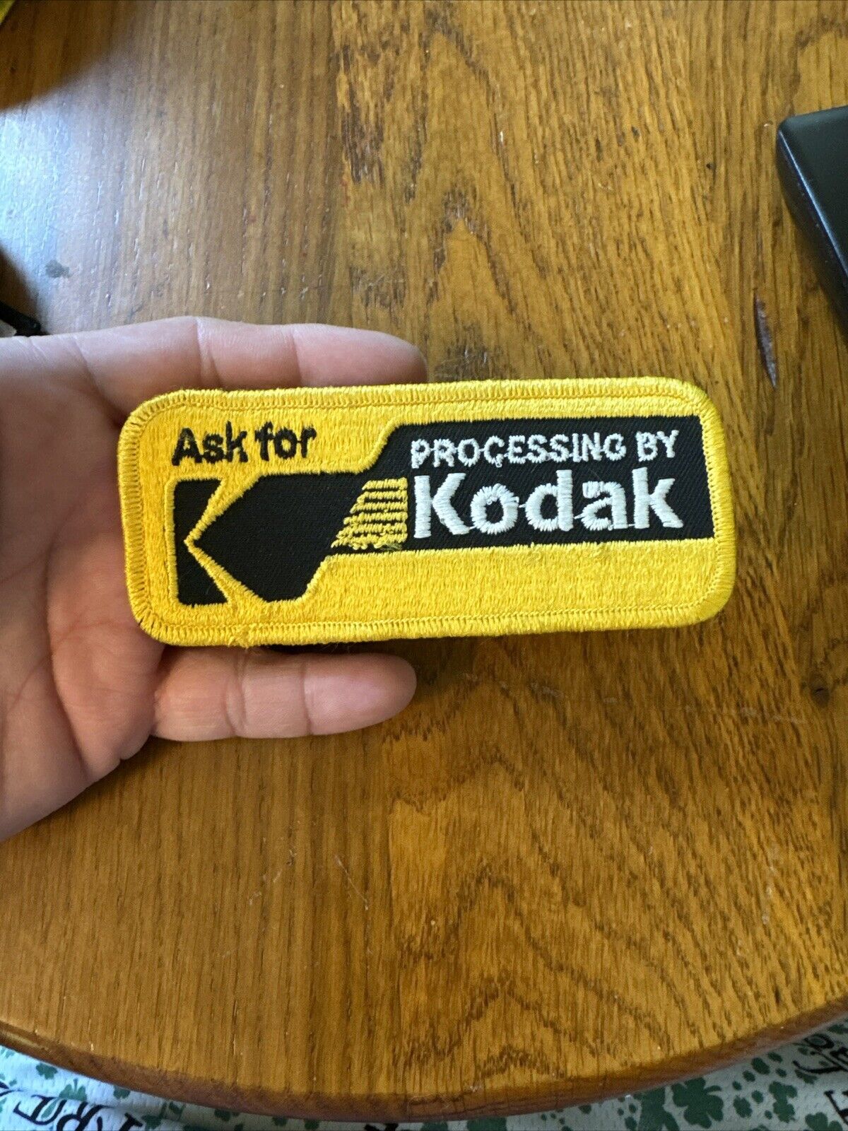 ASK FOR PROCESSING BY KODAK EMBROIDERED PATCH VINTAGE KODAK