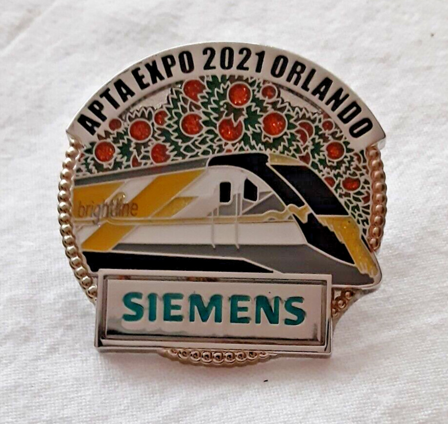 Siemens 2021 Orlando APTA Railroad Expo Convention Lapel Pin Pinback