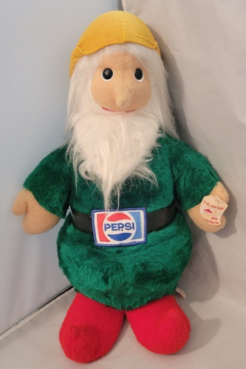 Pepsi Gnome ELF Christmas Plush Vintage 1970s Promo Original Tag 18\