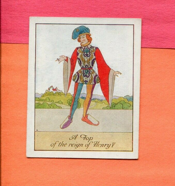 1927 CARRERAS LTD CIGARETTES ENGLISH COSTUMES #9 A FOP OF THE REIGN OF HENRY V