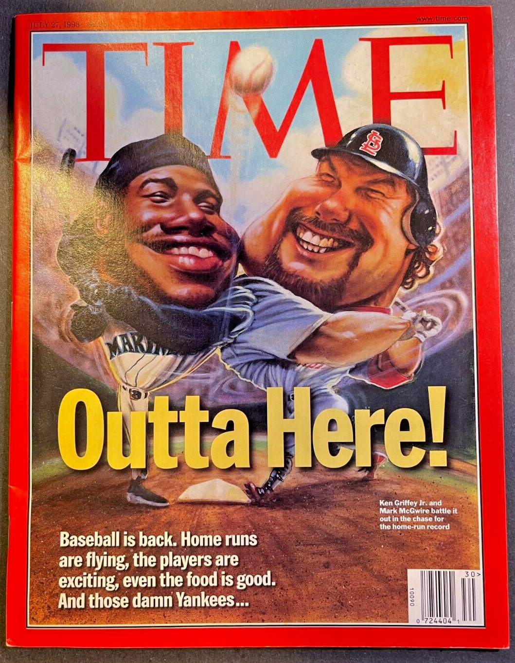 Time Magazine July 27, 1995 Ken Griffey Mark McGwire Cartoon Cover