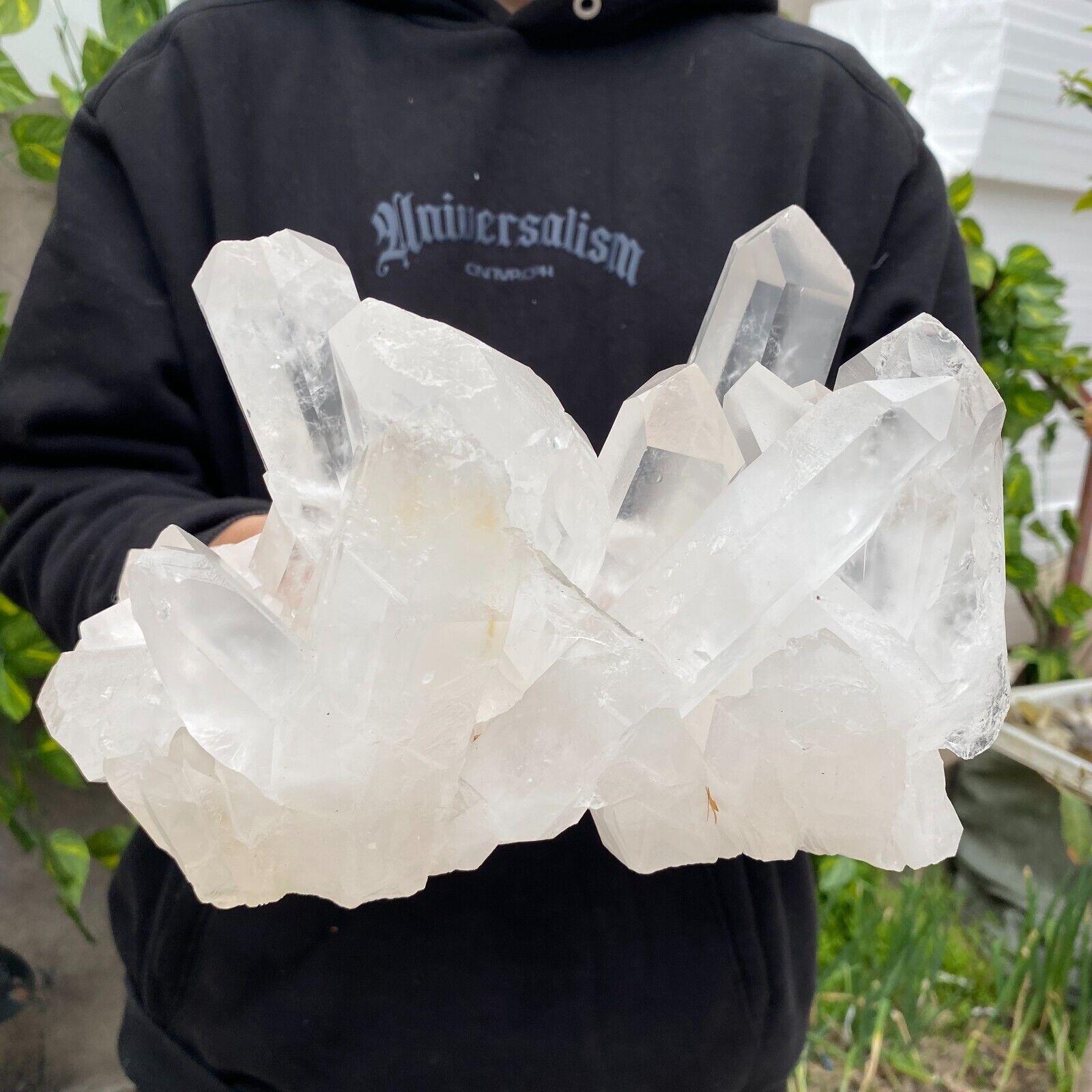 10lb Large Natural Clear White Quartz Crystal Cluster Rough Healing Specimen