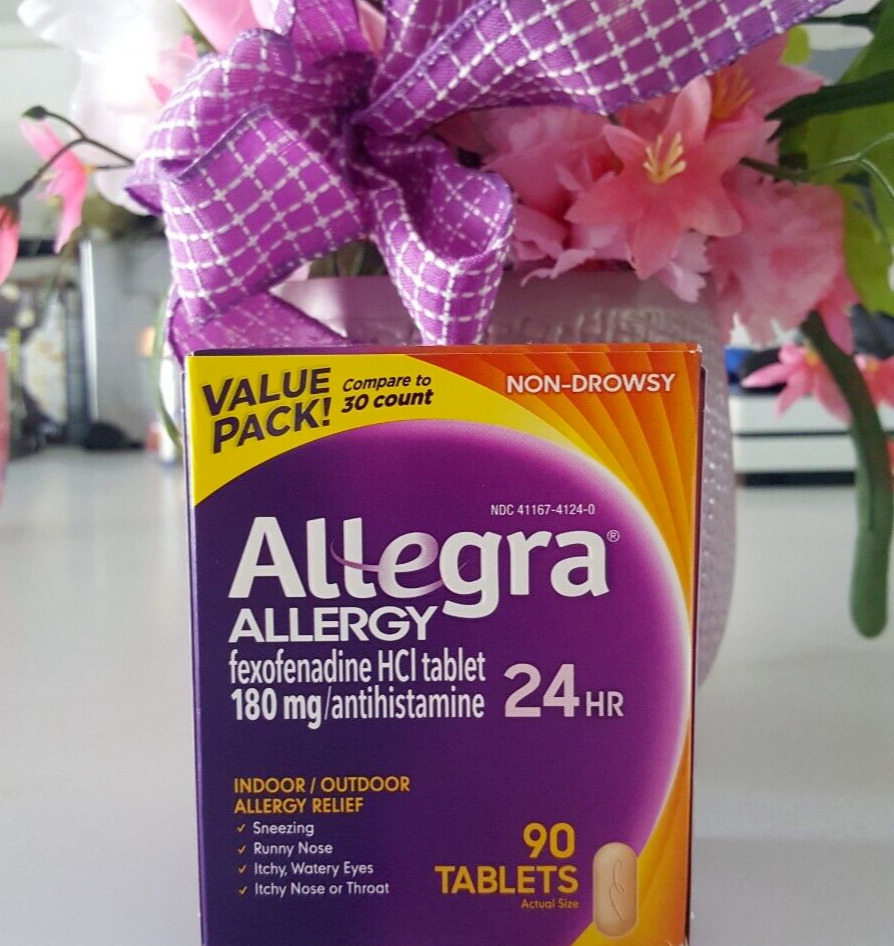 Allegra Allergy 24 Hour 90 Count 180mg Tablets Antihistamine Non Drowsy 12/2024