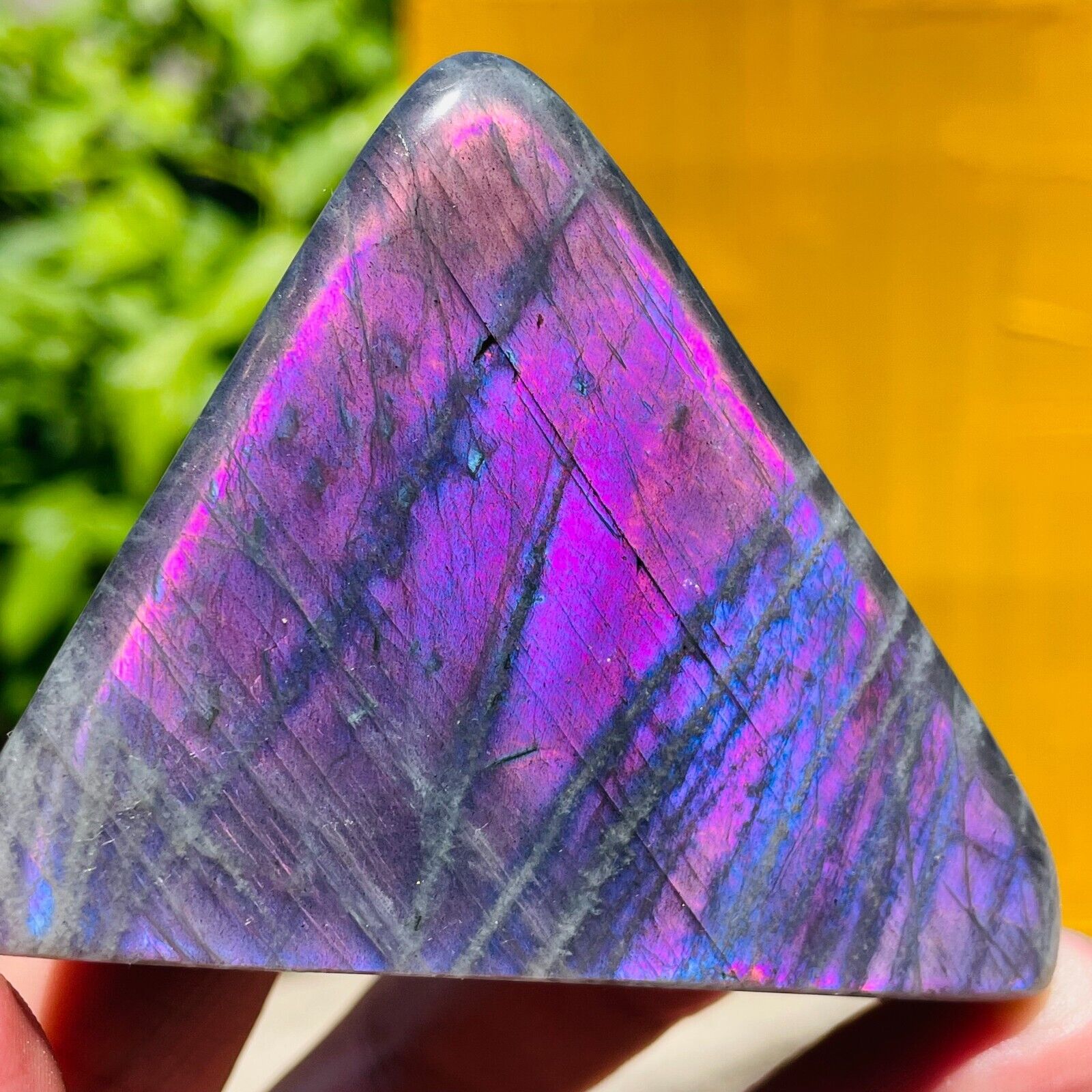 164g Amazing Natural Purple Blue Labradorite Quartz Crystal Specimen Healing