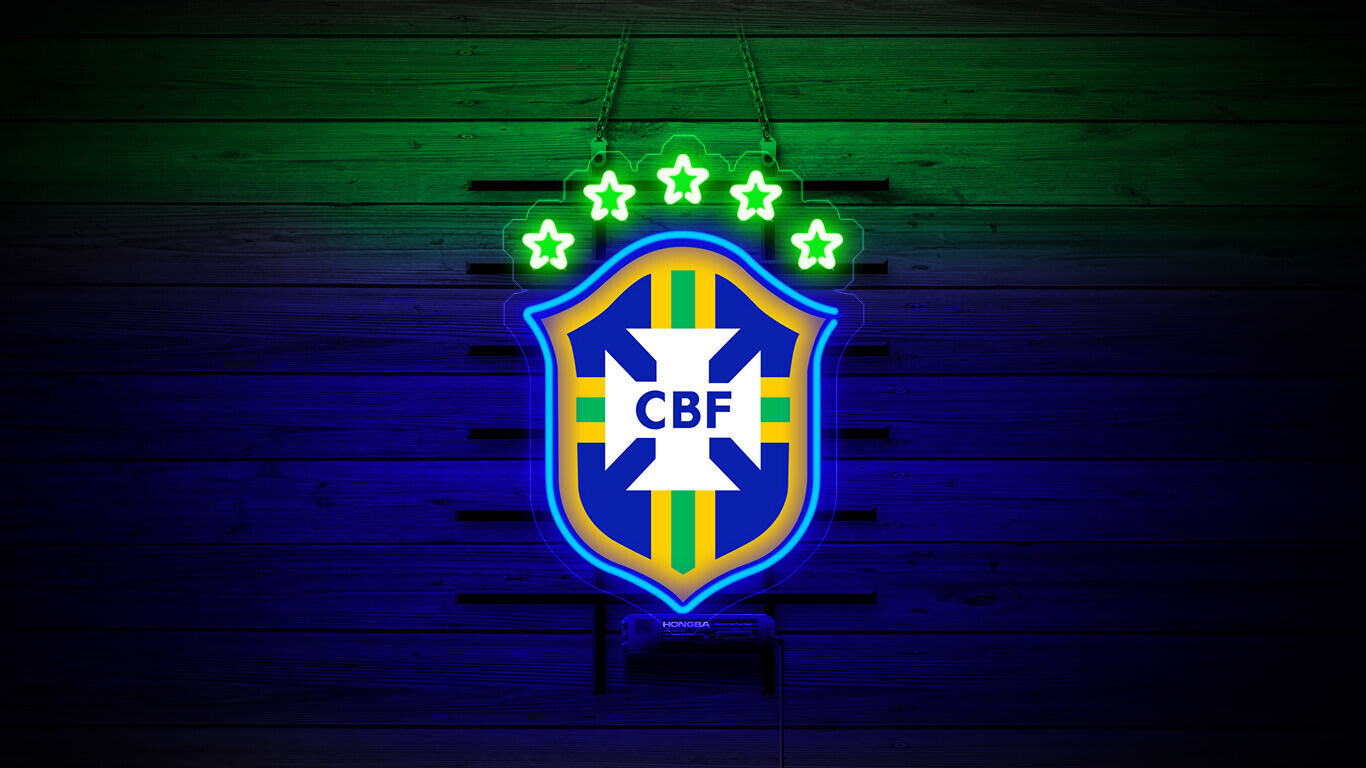 Brazil National Football Team Logo Neon Sign Light World Cup Theme Gift 17