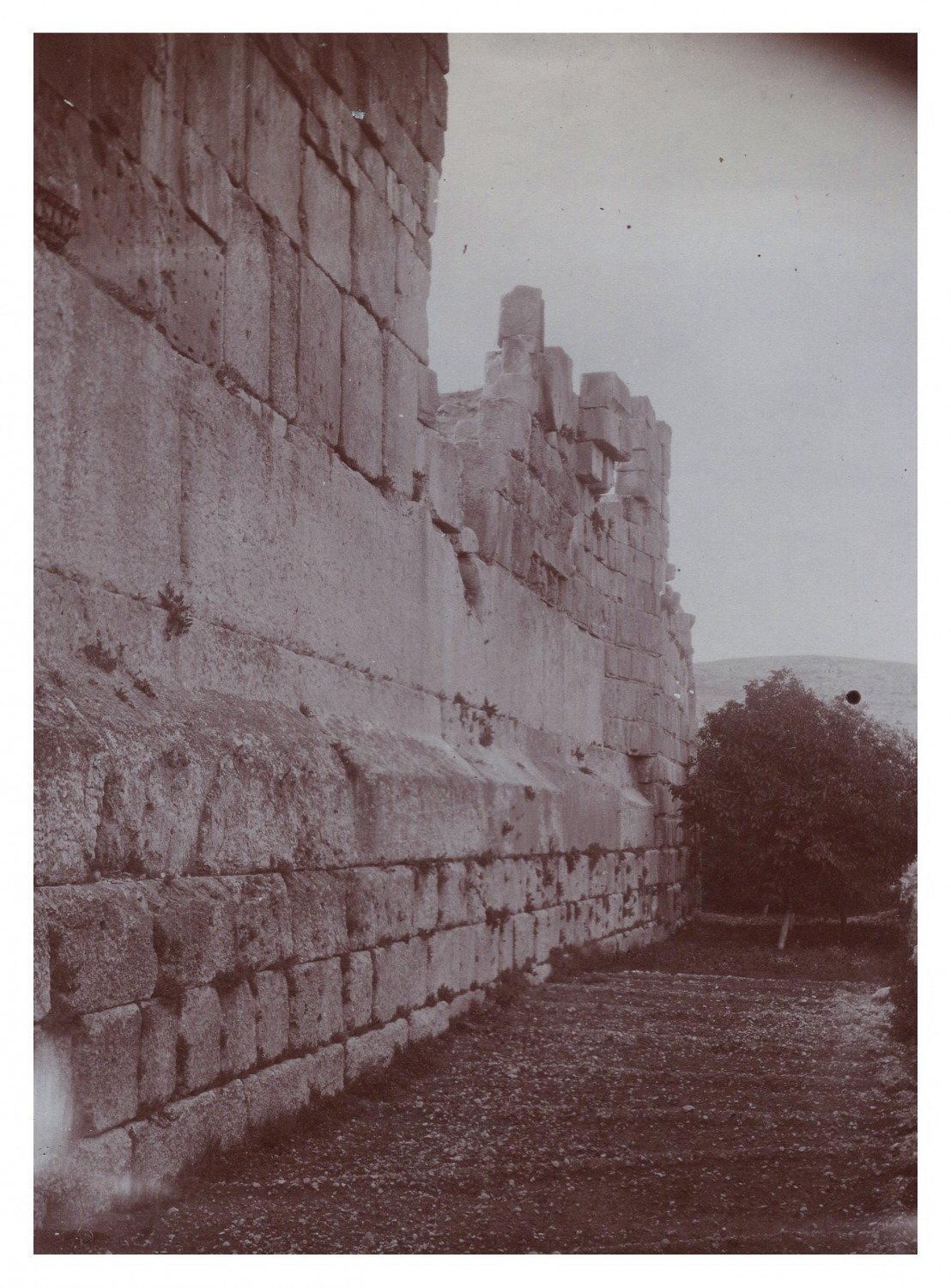 Lebanon, Baalbek, Temple of Jupiter, Vintage Print, circa 1900 Vintage Print Prin