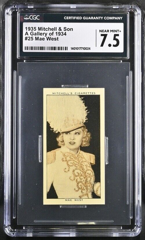 1935 Mitchell & Son Gallery of 1934 #25 MAE WEST CGC 7.5 NM+