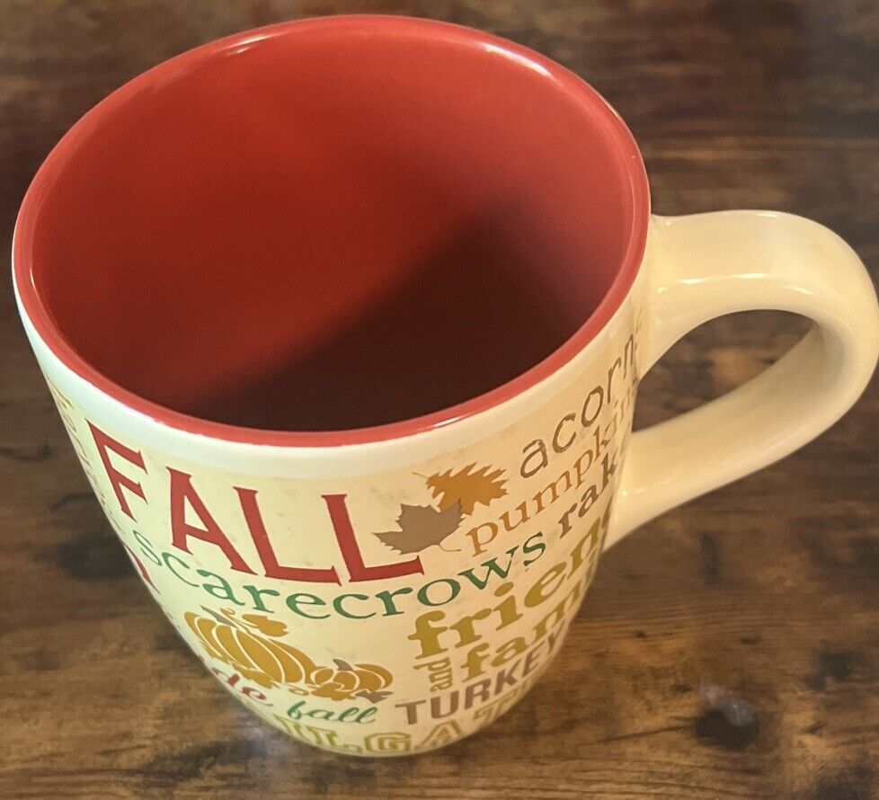 Tara Reed 2017 Large Heavy Mug  Coffee - Fall - Turkey - Tailgate - Scarecrows
