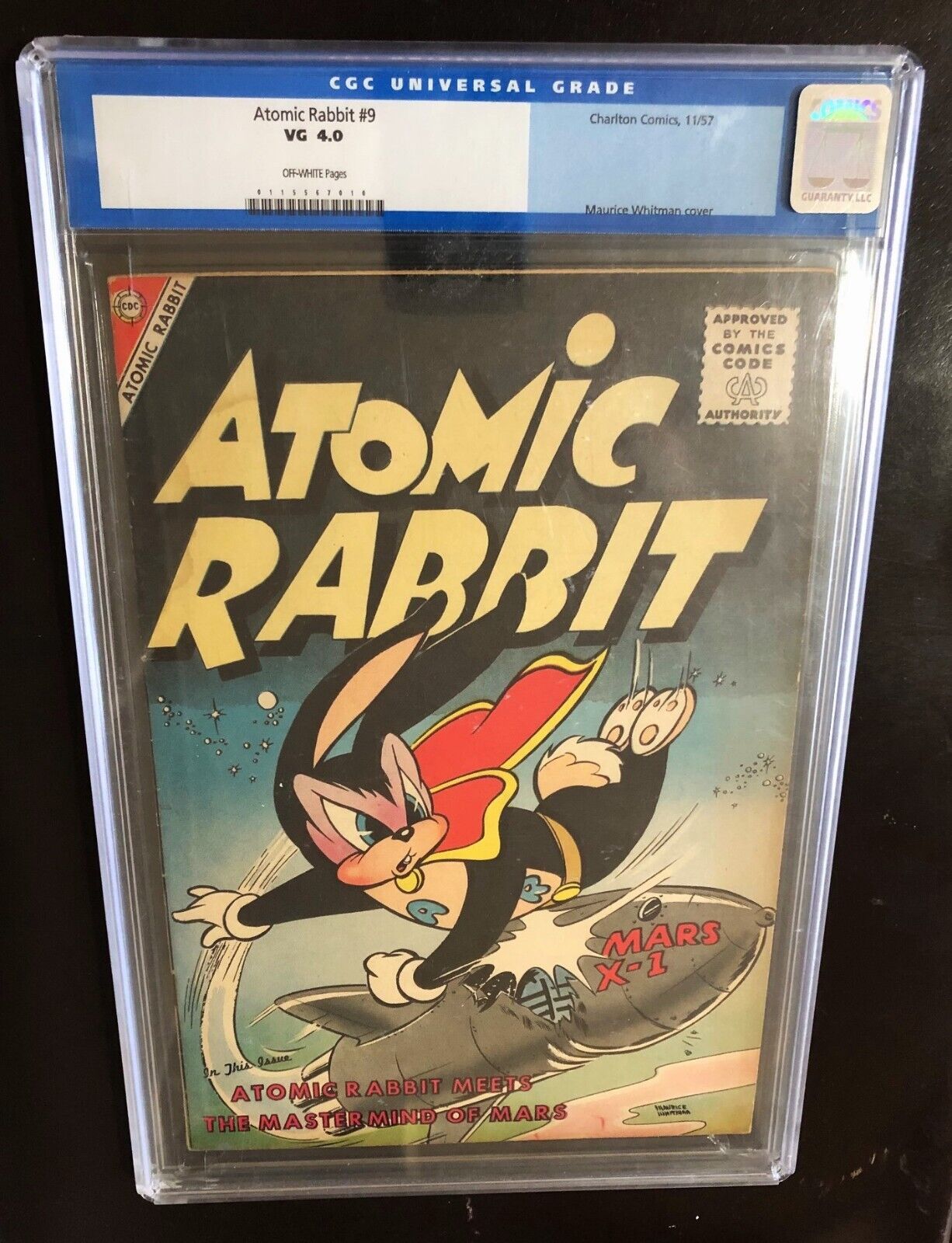 Atomic Rabbit #9 CGC 4.0. Classic Animal Sci-fi Rocket Cover. Mastermind of Mars