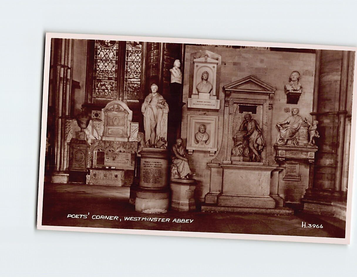 Postcard Poets\' Corner, Westminster Abbey, London, England