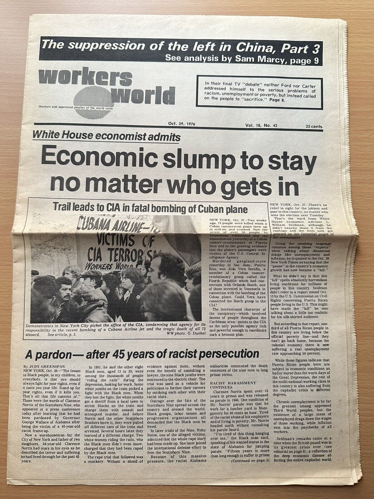 Workers World Newspaper Workers World Party (WWP) Communist Newspaper 1976￼