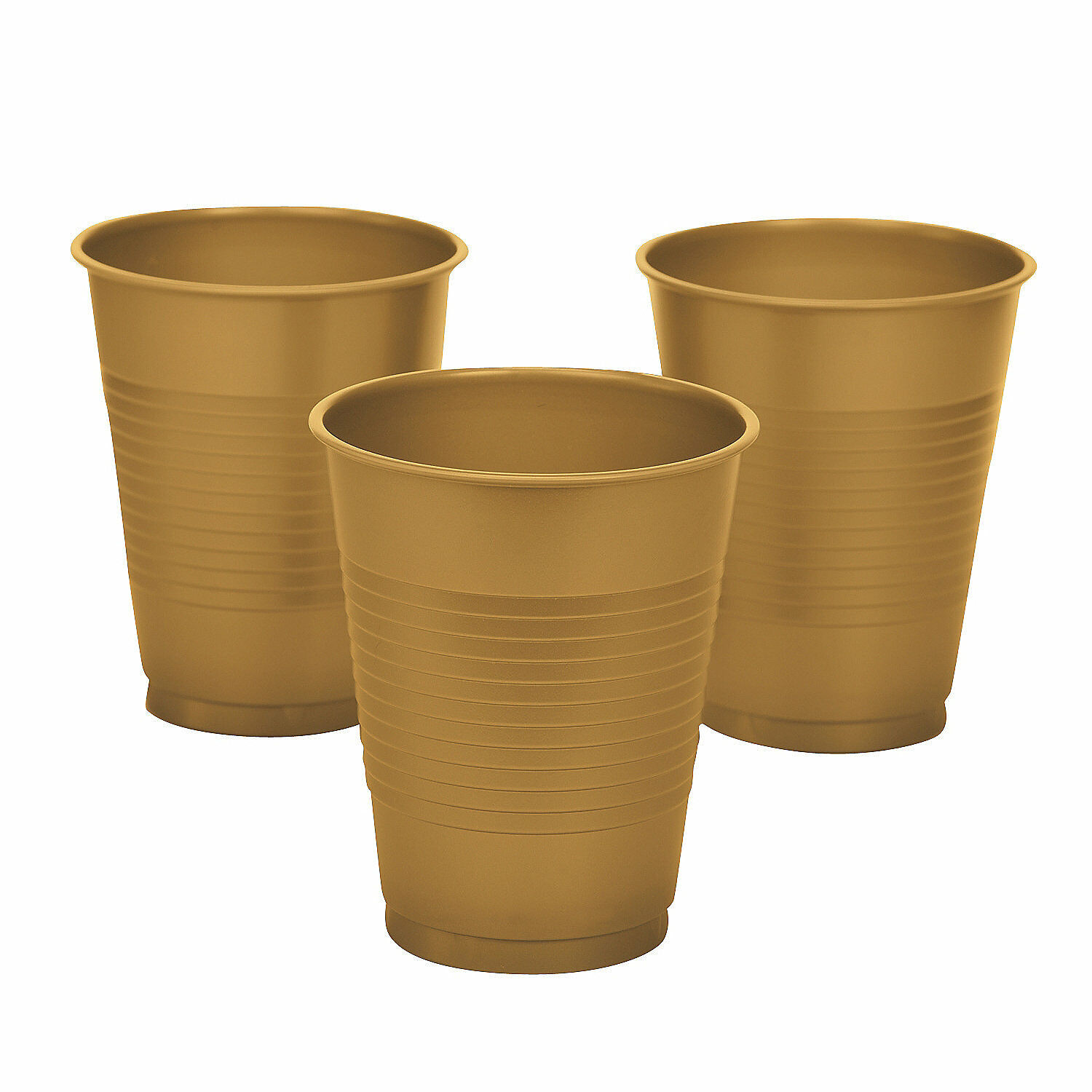 Metallic Gold Plastic Cups,, Party Supplies, 20 Pieces
