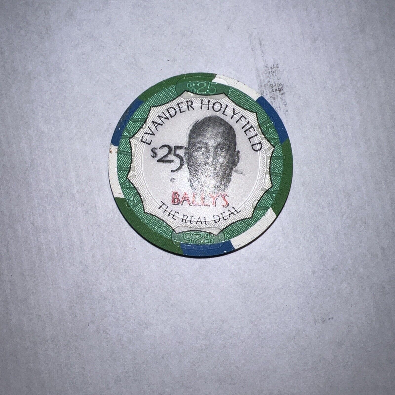 1999 Casino Chip $25 Bally's Evander Holyfield - Holyfield vs Lewis