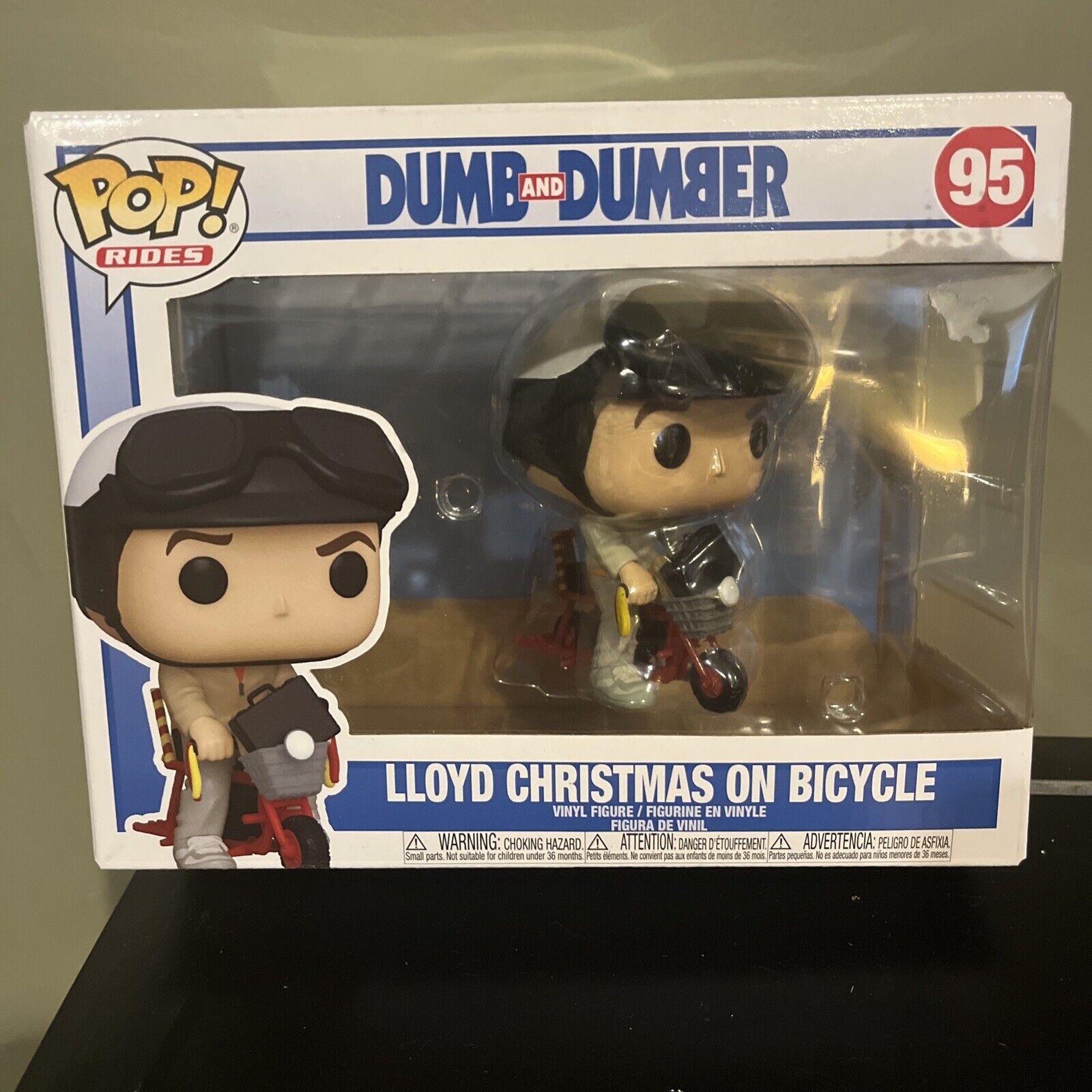 Dumb And Dumber Funko Pop Rides 95 Lloyd Christmas On Bicycle New Figure