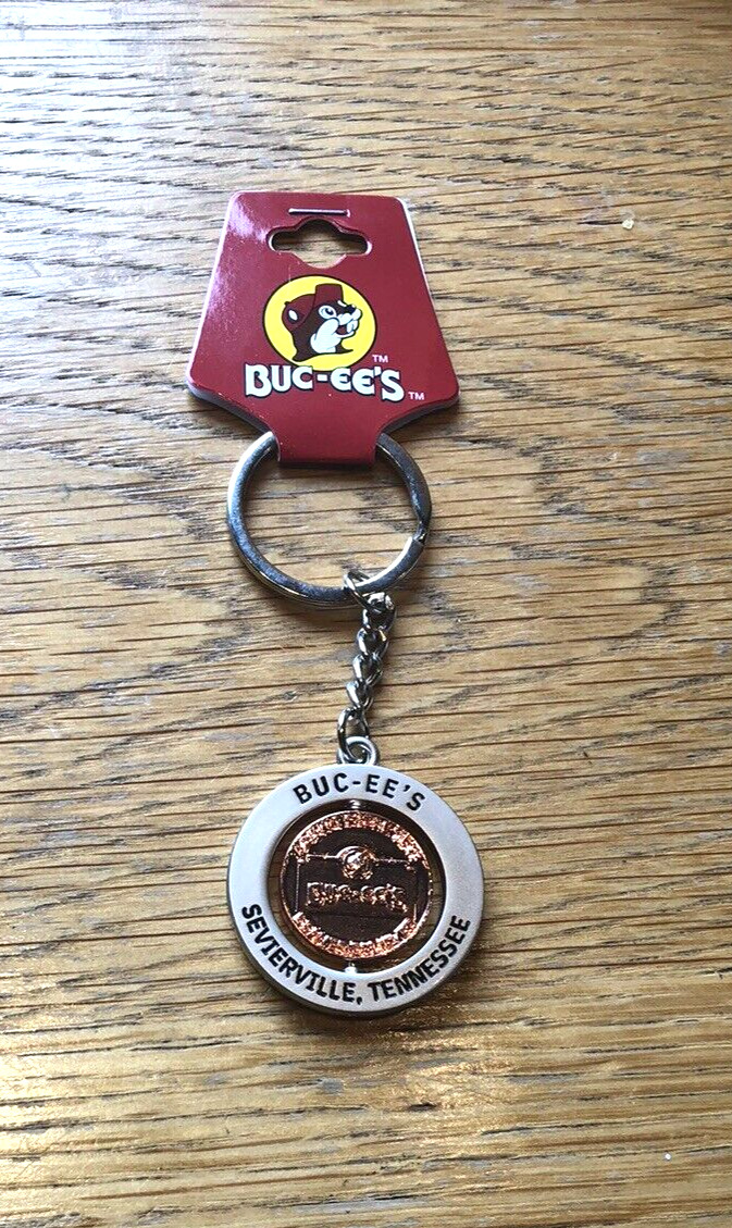 Buc-ee's Logo Spinner Keychain, Key Ring - Sevierville, Tennessee Store