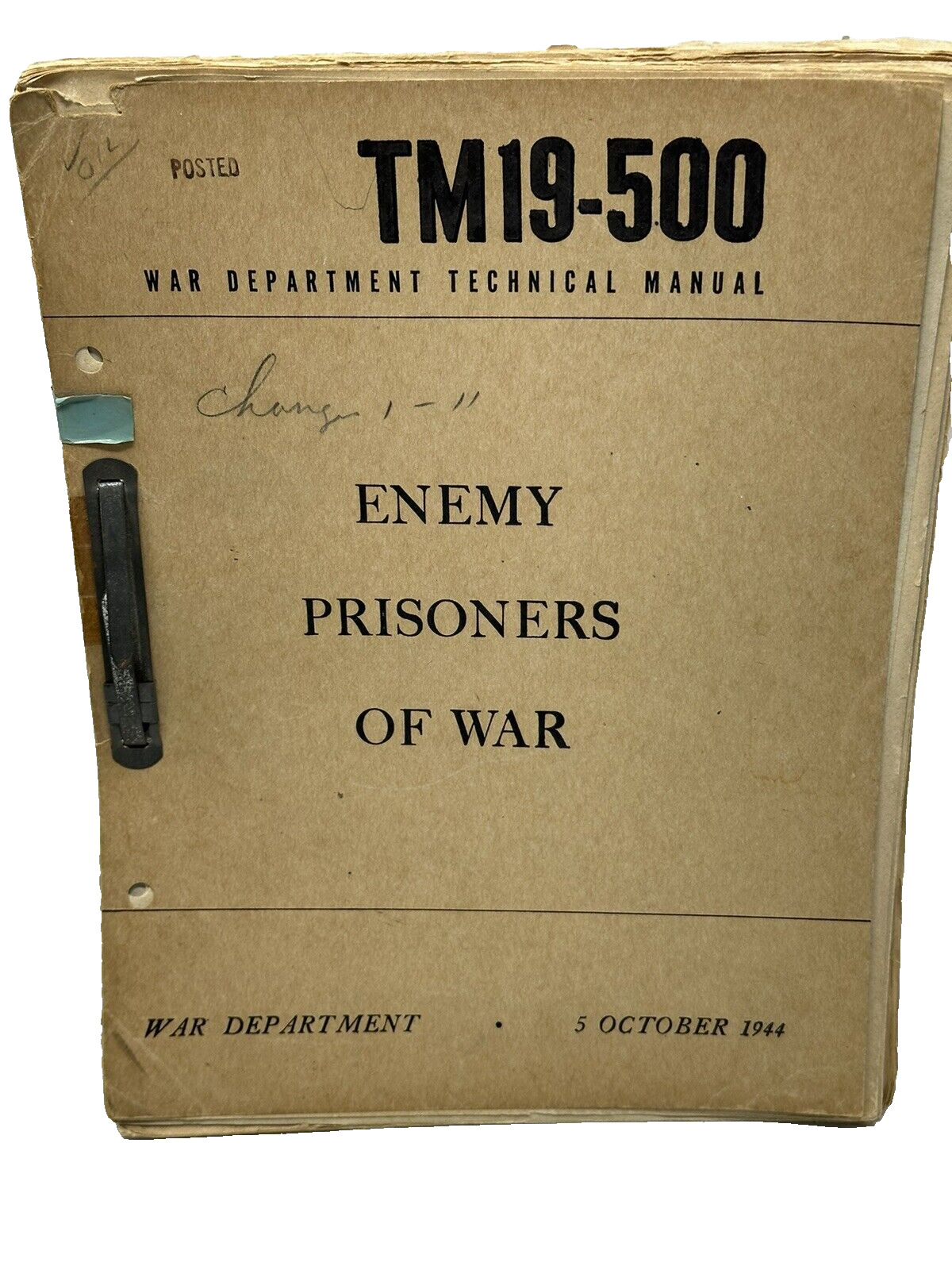 Original US War Department Technical Manual TM 19-500 - 5 October 1944