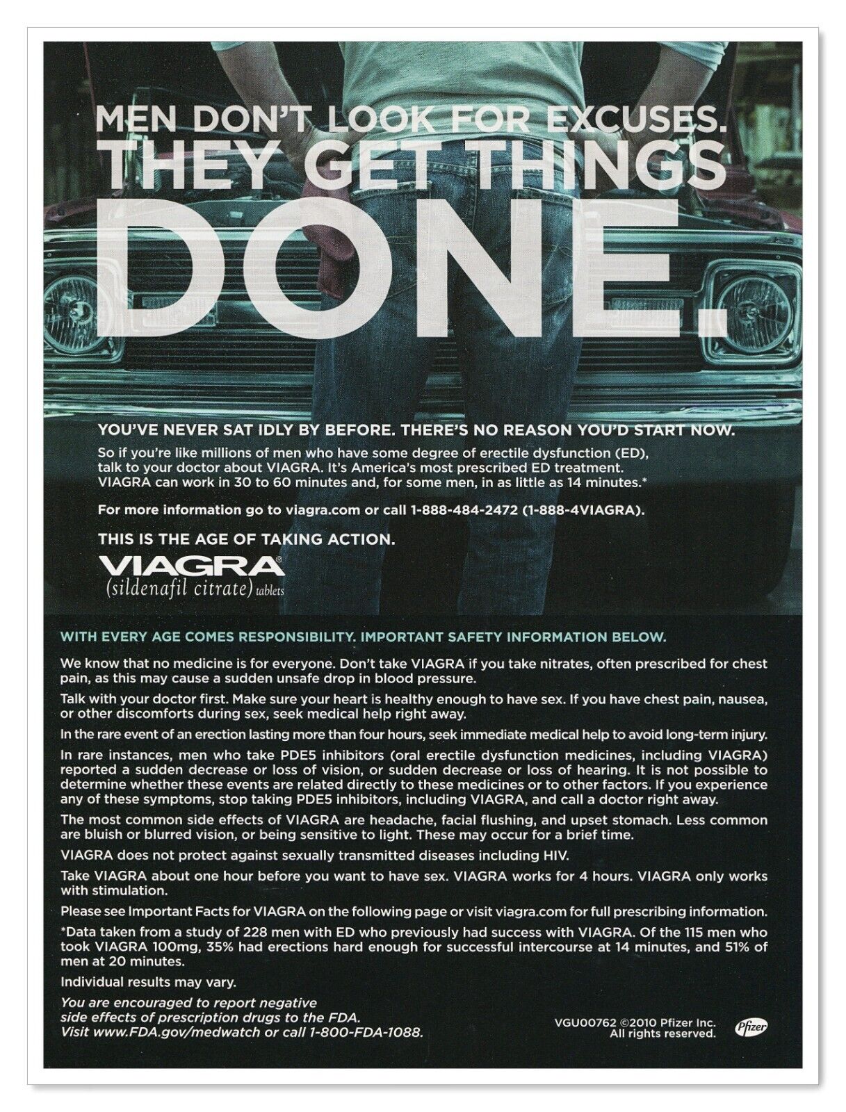 Viagra Men Get Things Done Pfizer Pharmaceuticals 2012 Print Magazine Ad