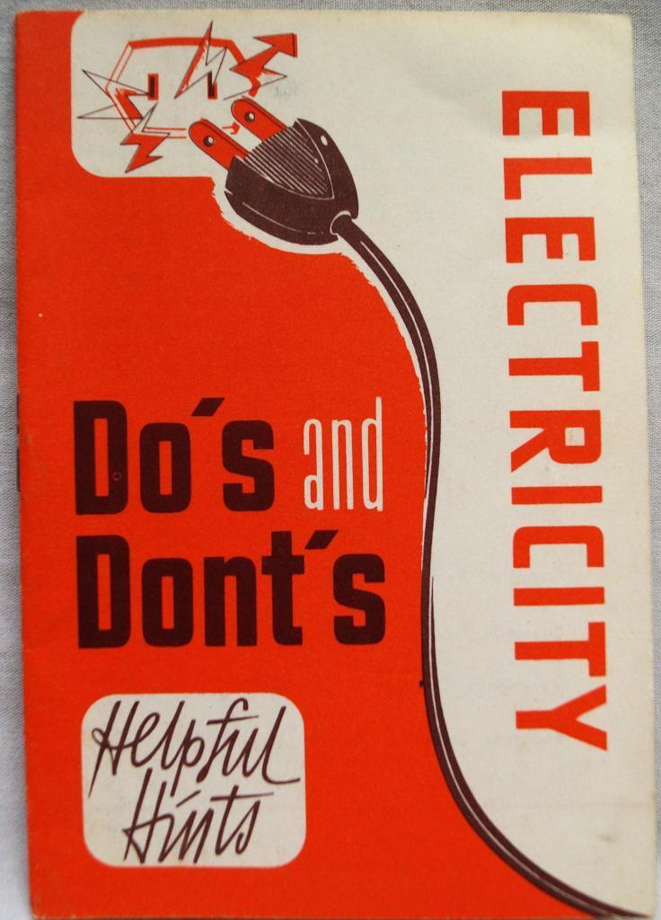 U.S. MILITARY IN EUROPE - ELECTRICITY USAGE INFORMATIONAL BROCHURE 1950s VINTAGE