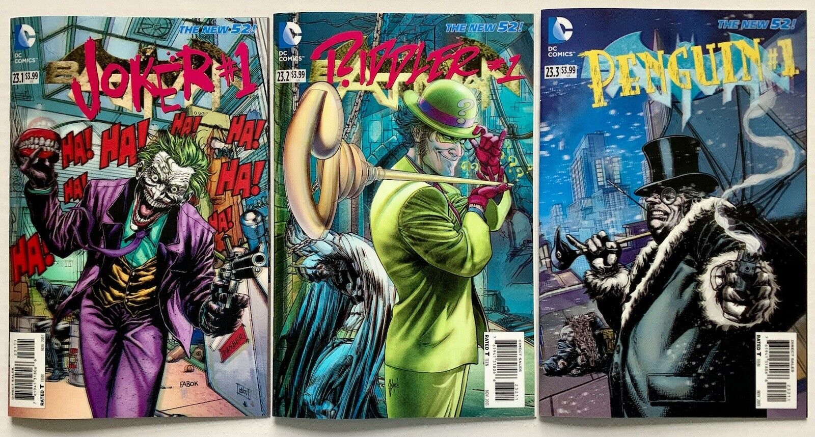 Batman #23.1 #23.2 #23.3 (2011) 3 Issues -Lenticular 3D Villains Covers (NM/9.4)