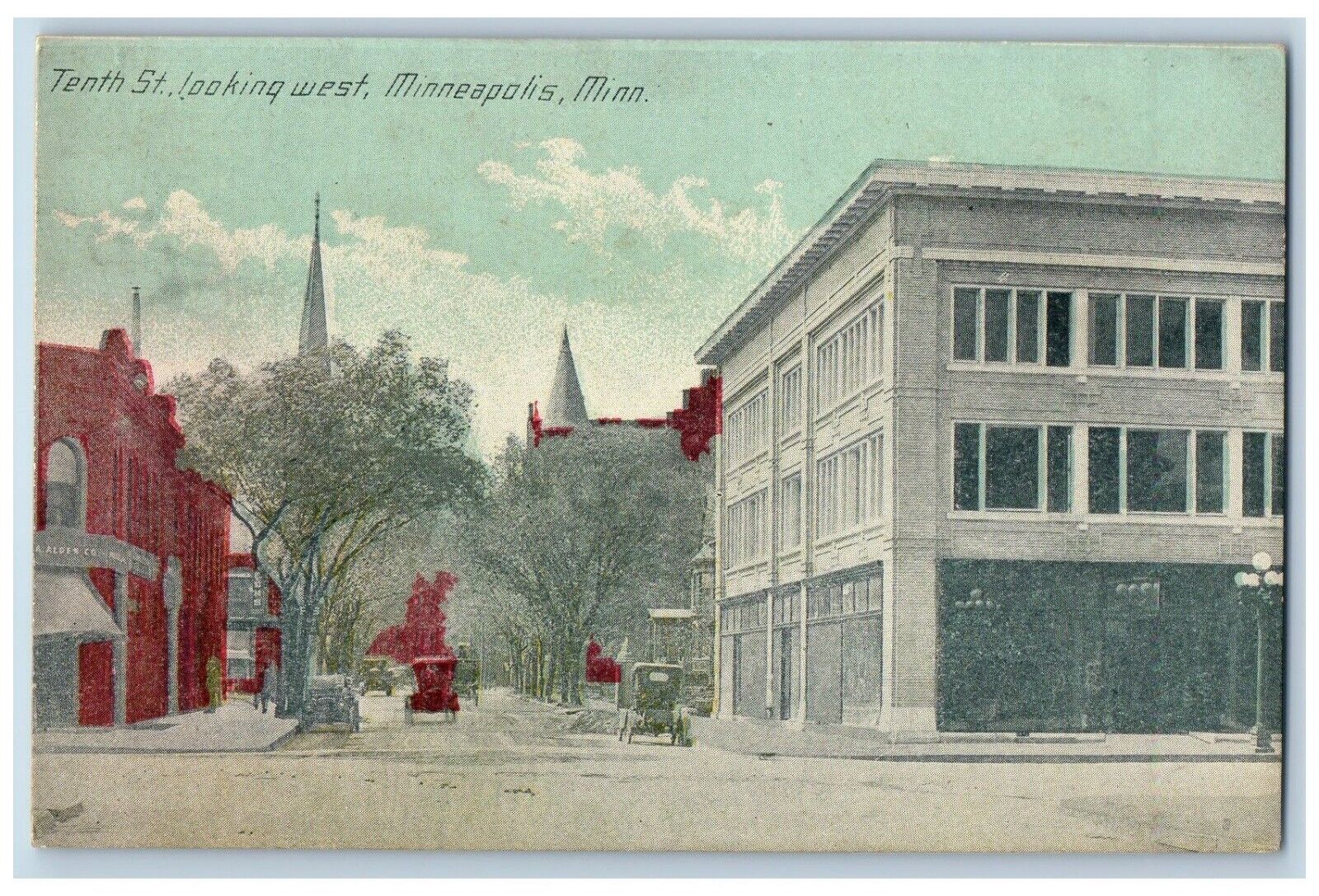 Minneapolis Minnesota MN Postcard Tenth St. Looking West c1910 Vintage Antique