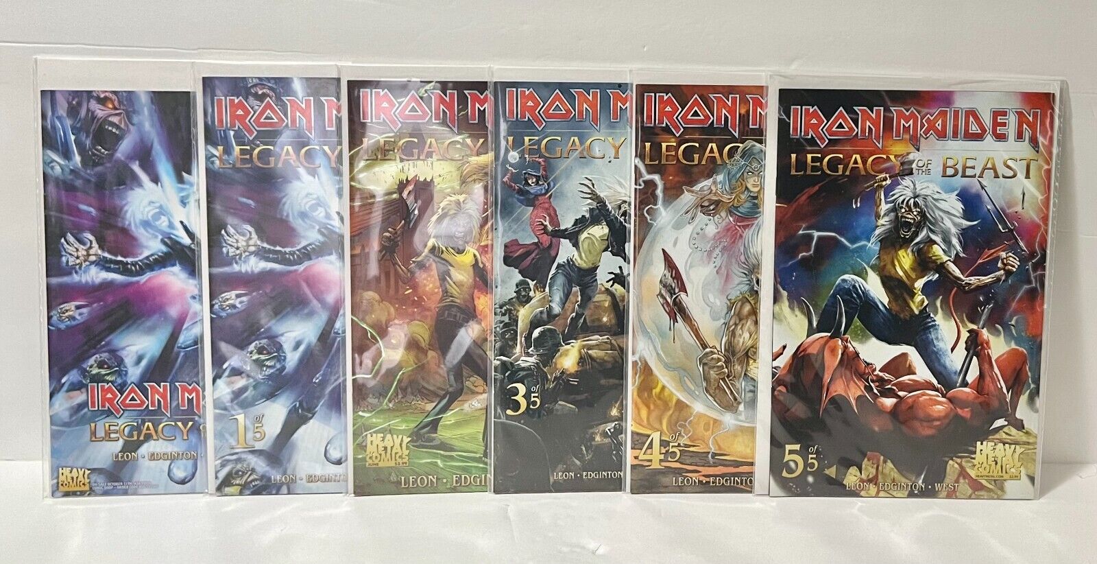 IRON MAIDEN Legacy Of The Beast 2017 Heavy Metal Comics 1st Print Issues 1-5 NM