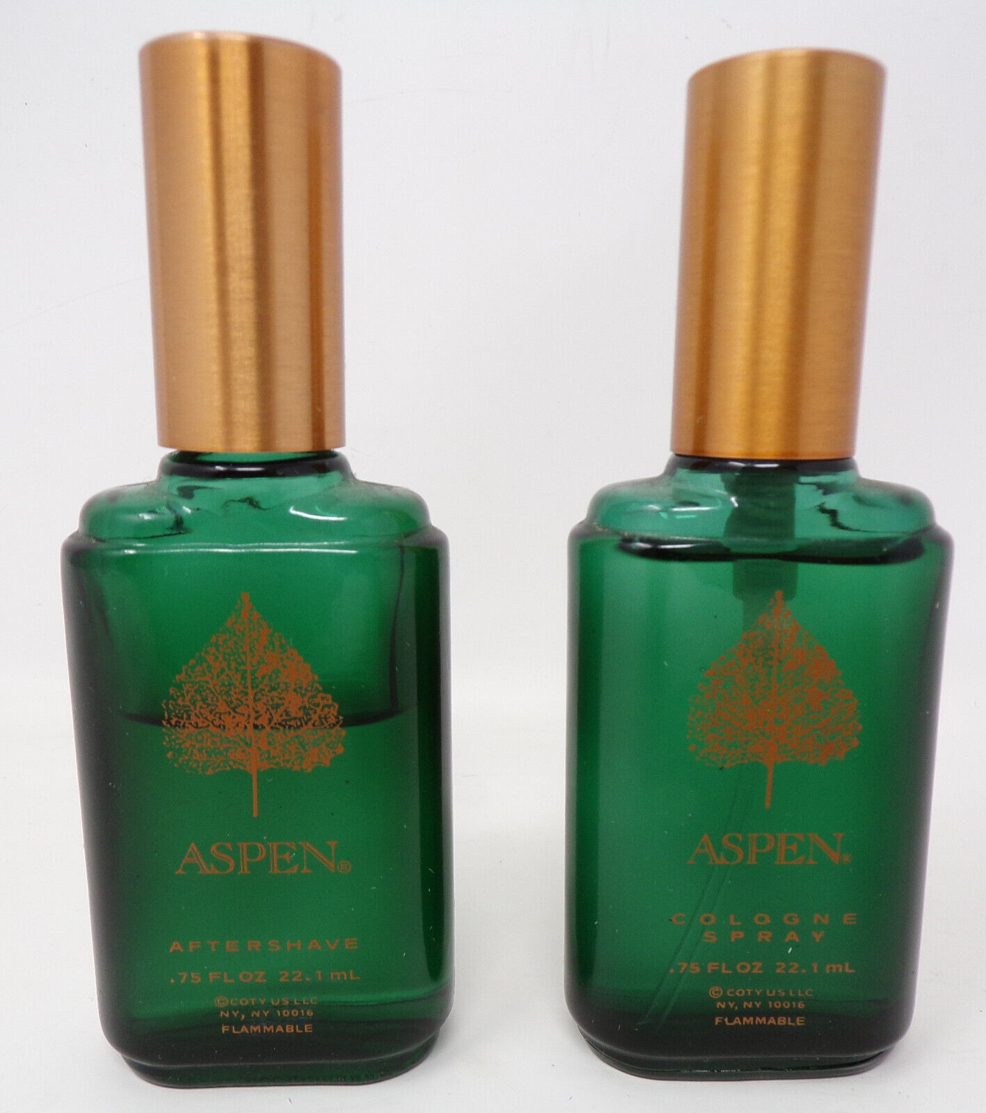 Aspen by Coty Aftershave & Cologne Spray .75 fl oz Men 2 Pc Set