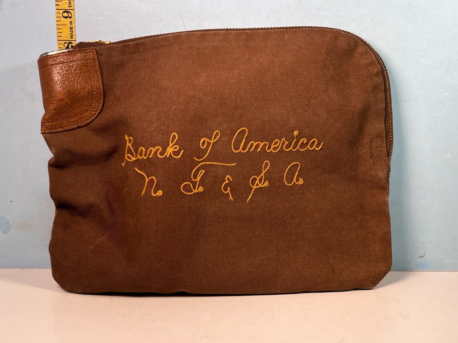 Vintage Bank of America & San Francisco Giants Money Deposit Bag w/Arcolock