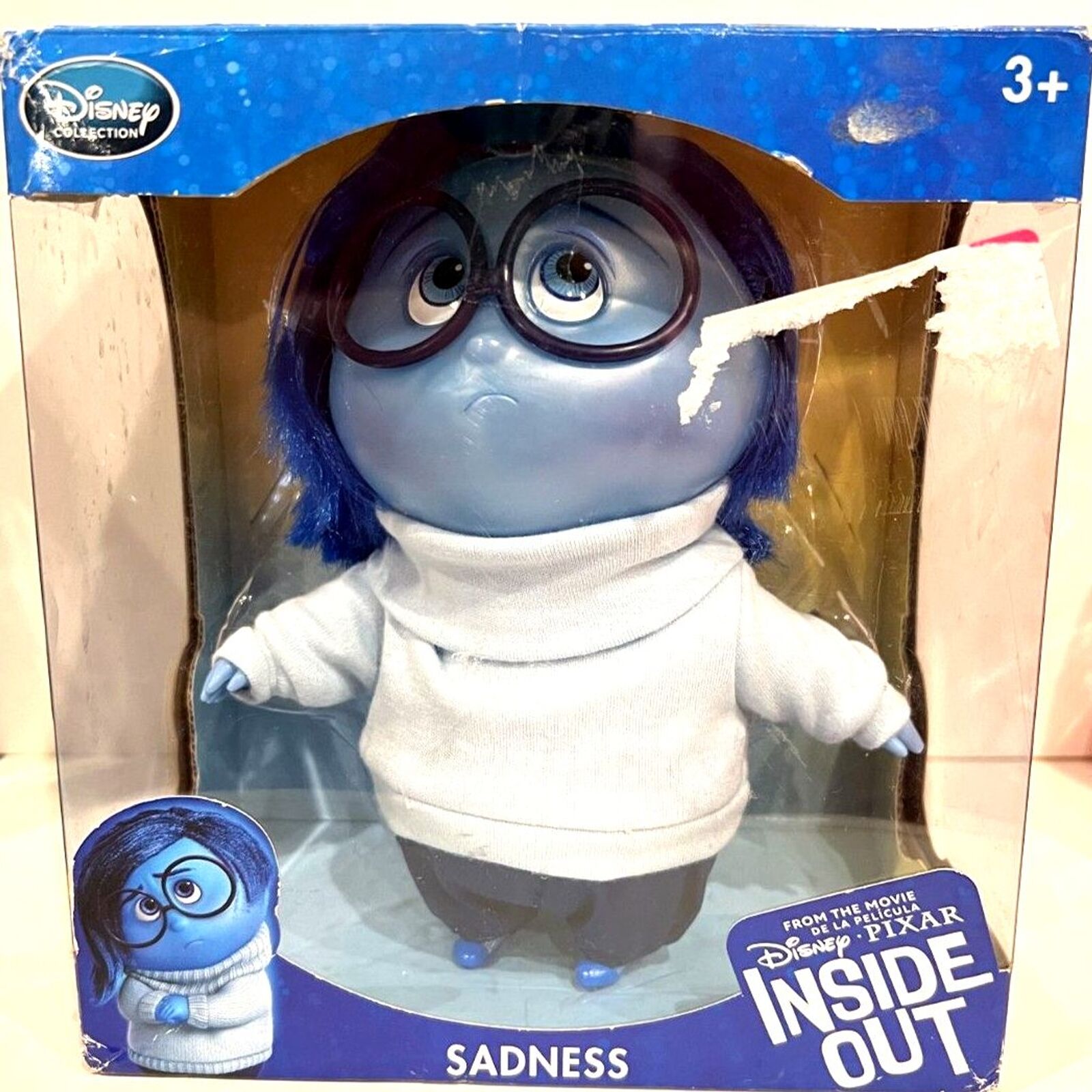 Disney Pixar Inside Out Sadness Doll Doll Spanish Open Box Disney World Land