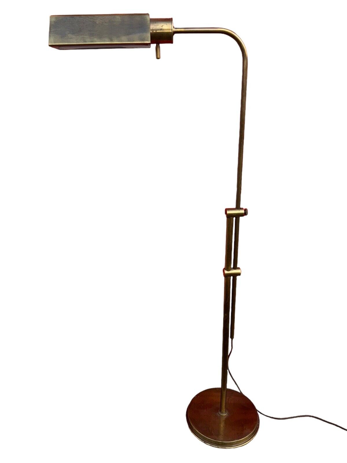Fredrick Cooper Adjustable Brass Pharmacy Floor Lamp