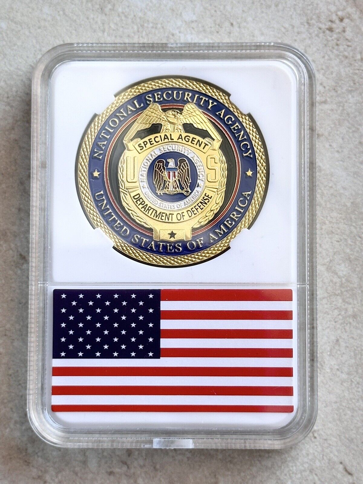 NSA US National Security Agency Special Agent DOD Challenge Coin with case