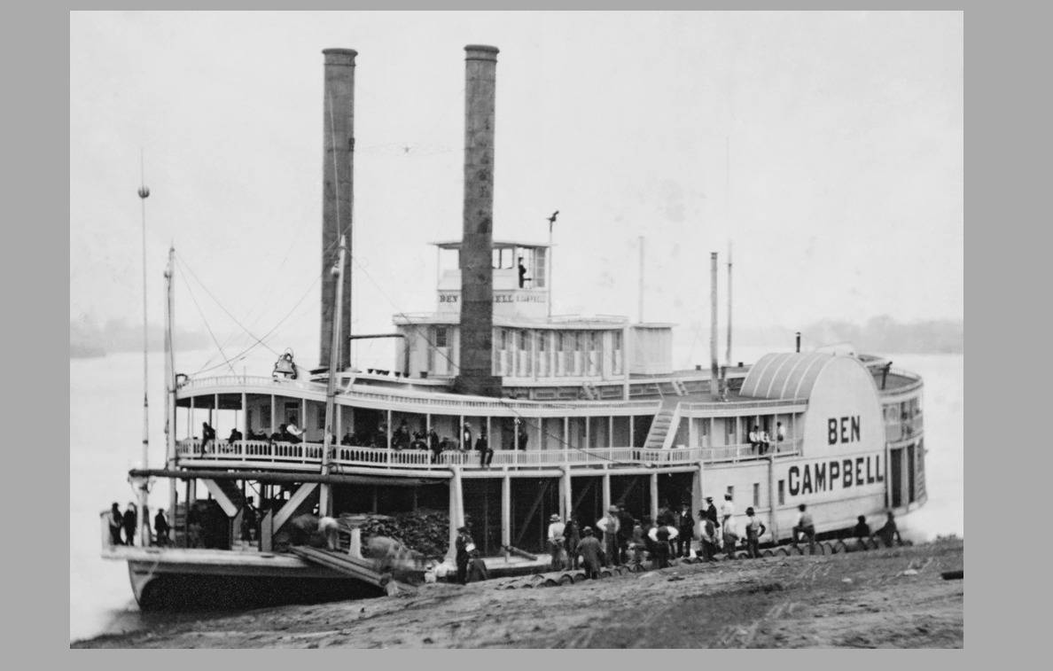 1852 Steamship Paddle Wheeler PHOTO Ben Campbell riverboat Galena Illinois