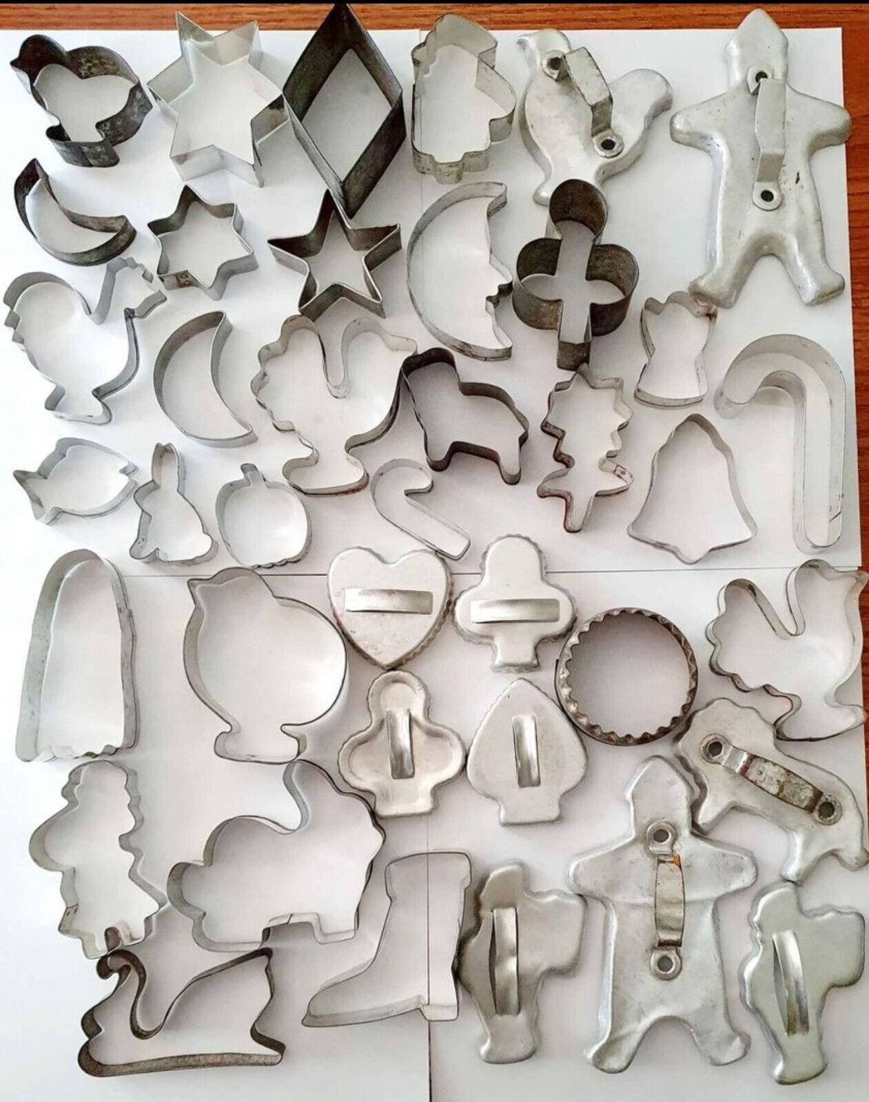 Lot Of 39 Vintage Cookie Cutters/Aluminum