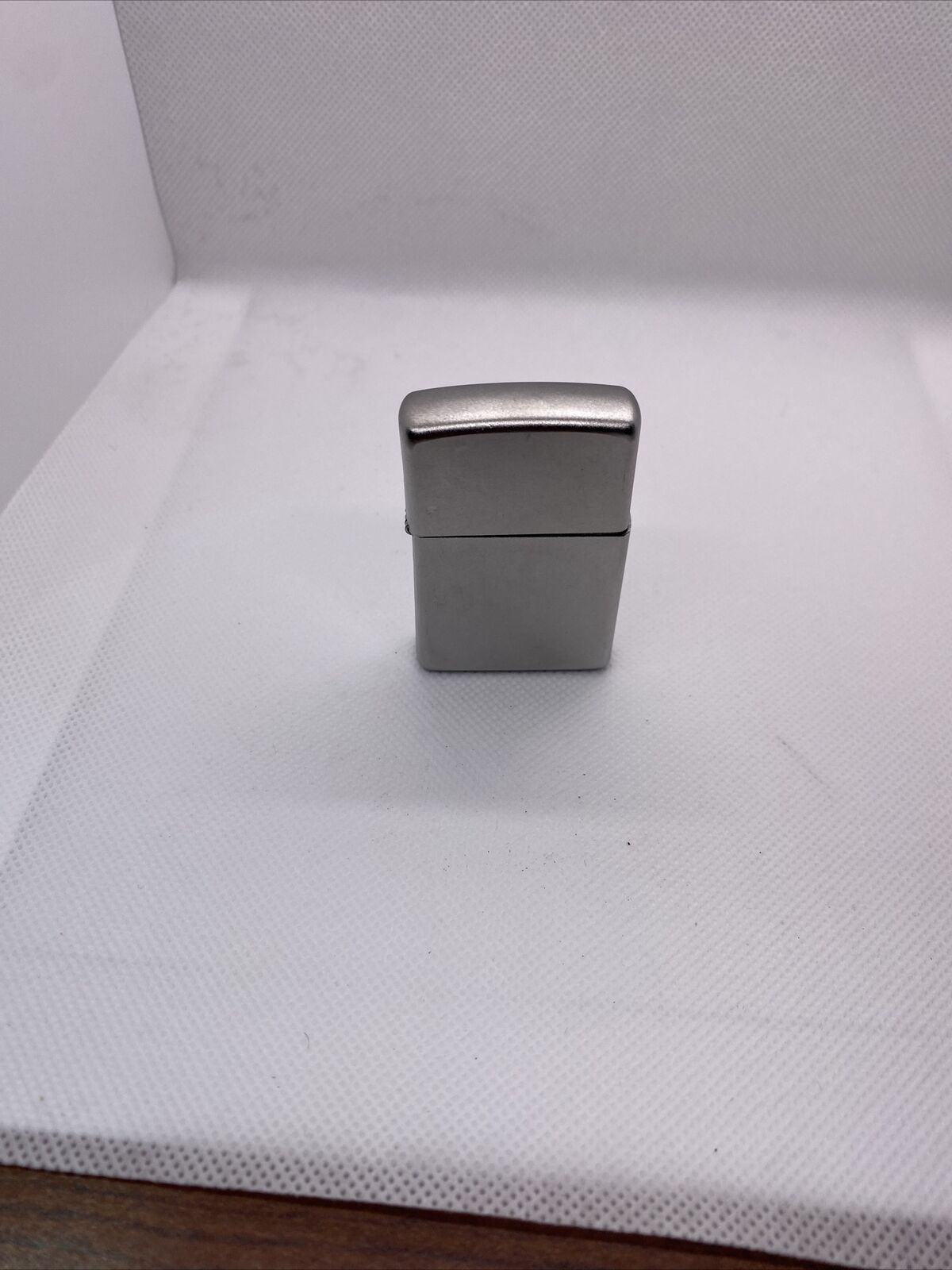 Zippo Lighter Jan 2013 Brushed Silver Tone Hinge Appear To Be Bent  
