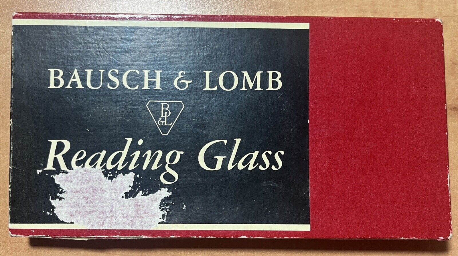 Vintage Bausch & Lomb Reading Glass Rectangle Shape Color Demi Blonde w/ Box USA