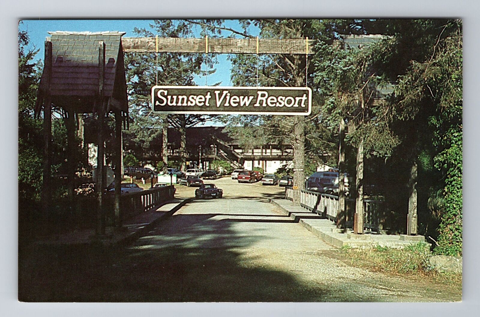 Ocean Park WA-Washington, Sunset View Resort Motel, Advertising Vintage Postcard
