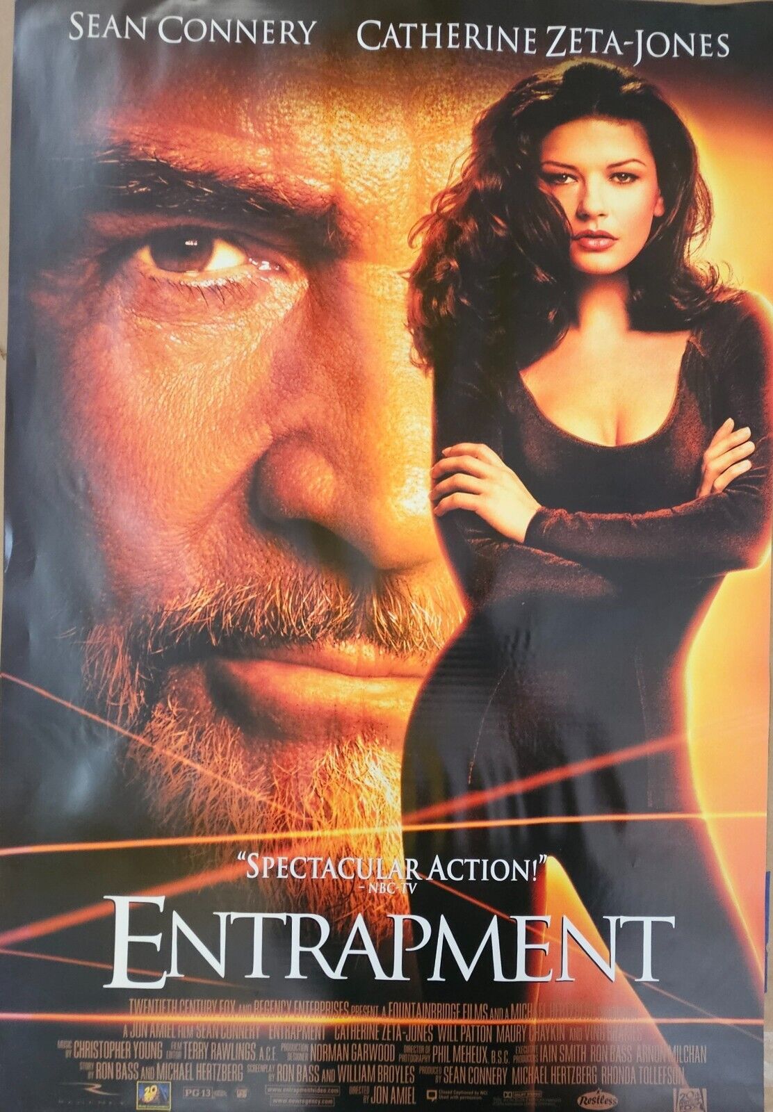 Sean Connery and Catherine Zeta-Jones in ENTRAPMENT 27 X 40  MOVIE POSTER