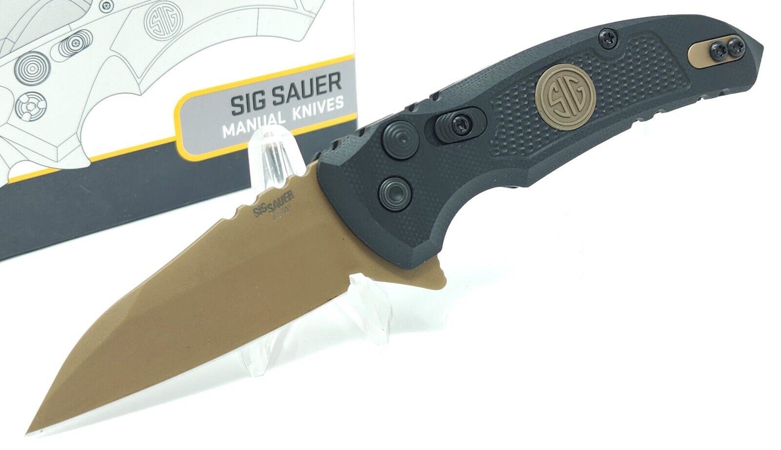 Sig X1 Flipper Emperor Folding Knife CPM-154 Steel Blade Black G10 - 16160
