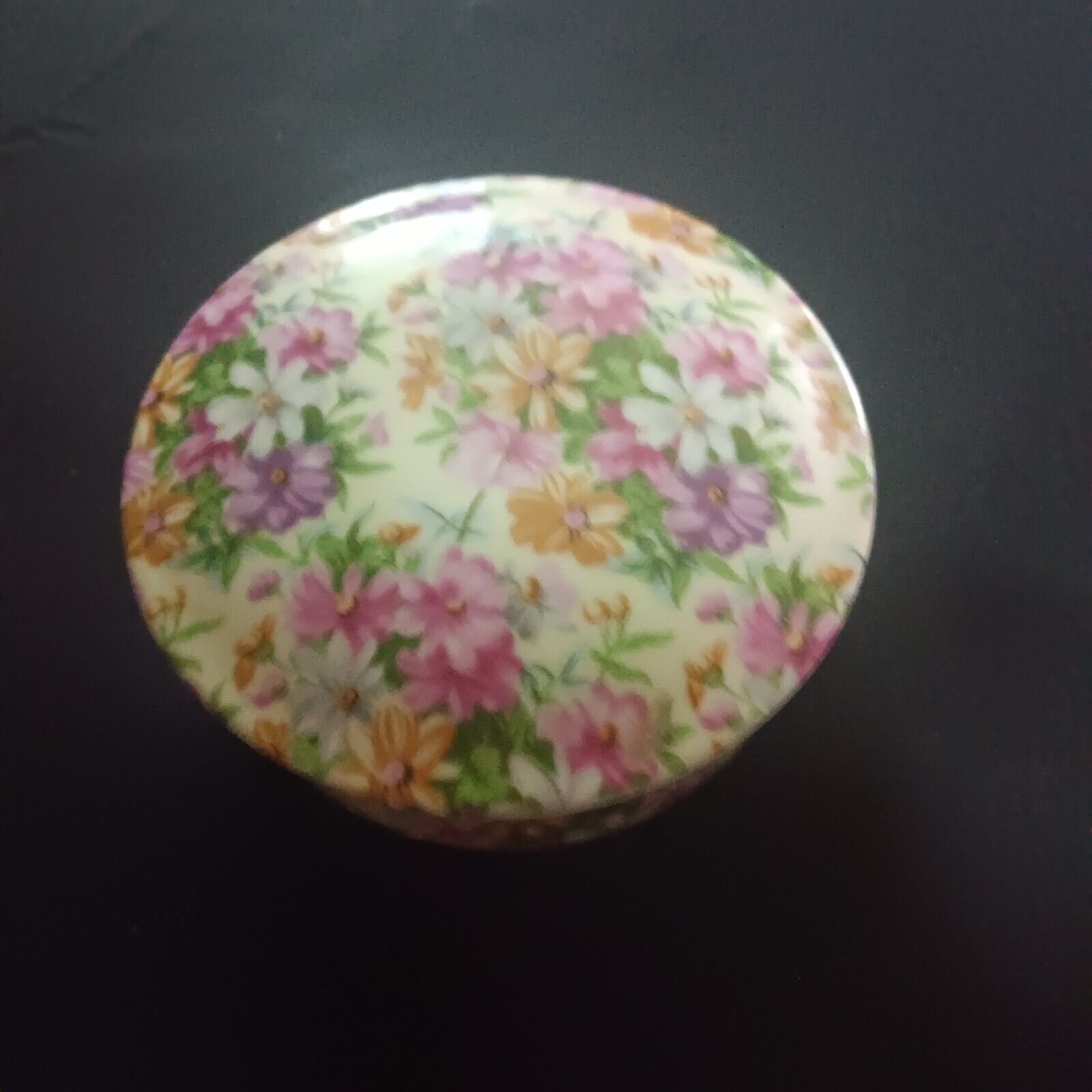 Vintage Royal Crown Trinket Bowl With Lid Floral Design Mint Condition 