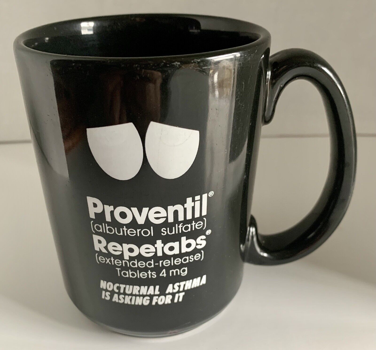 Vintage Proventil Pharma Drug Rep Advertising Coffee Cup Mug
